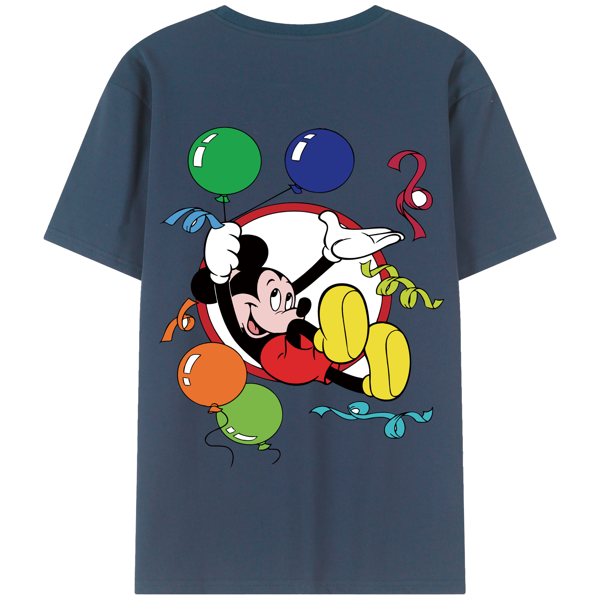 （画像用） ミッキーマウス Mickey Mouse 綿100％半袖Tシャツ（背面プリント）