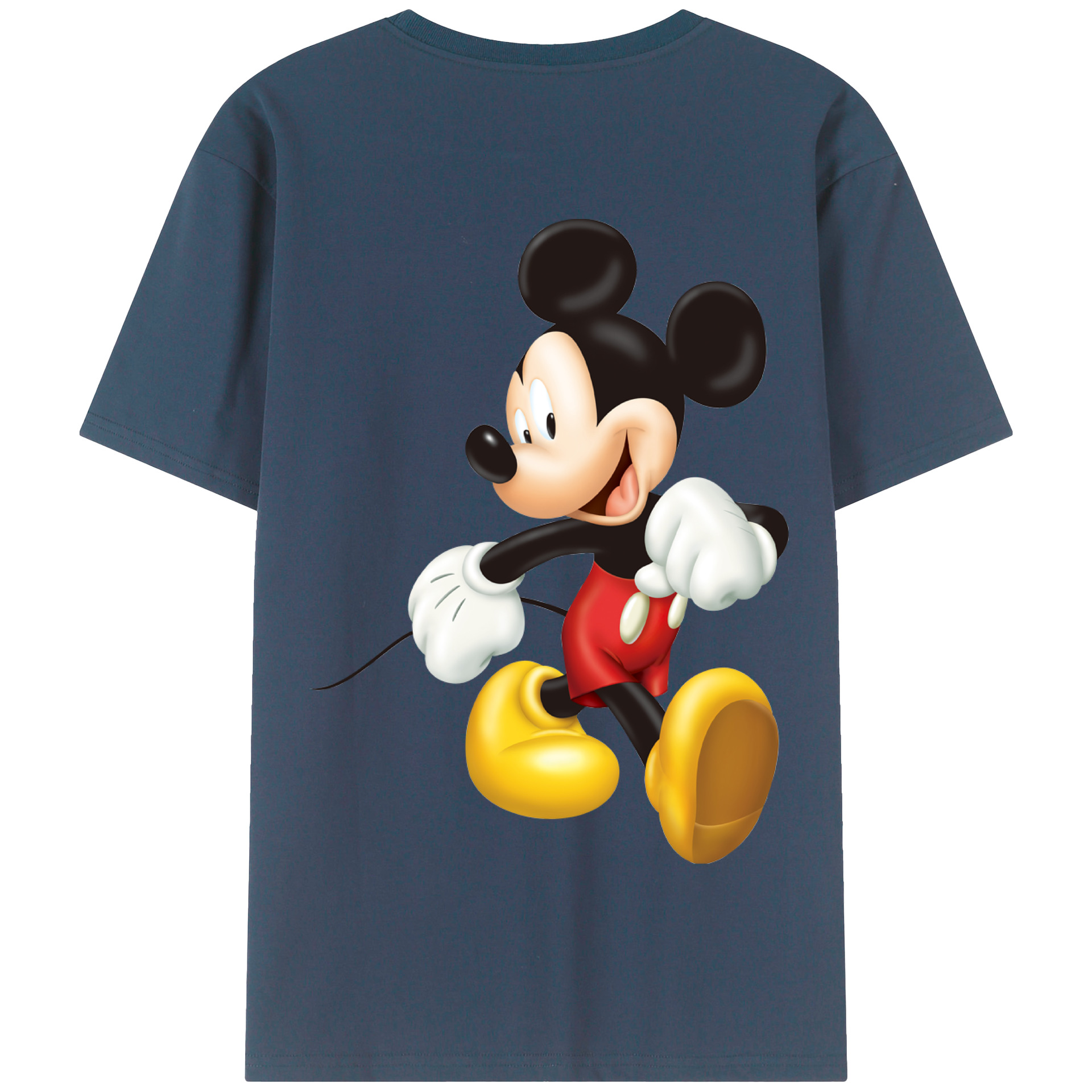 （画像用） ミッキーマウス Mickey Mouse 綿100％半袖Tシャツ（背面プリント）