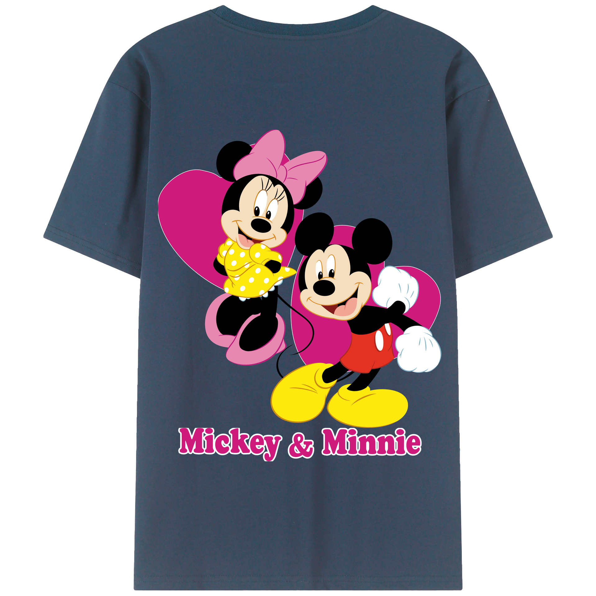 （画像用） ミッキーマウス Mickey Mouse 綿100％半袖Tシャツ（背面プリント）