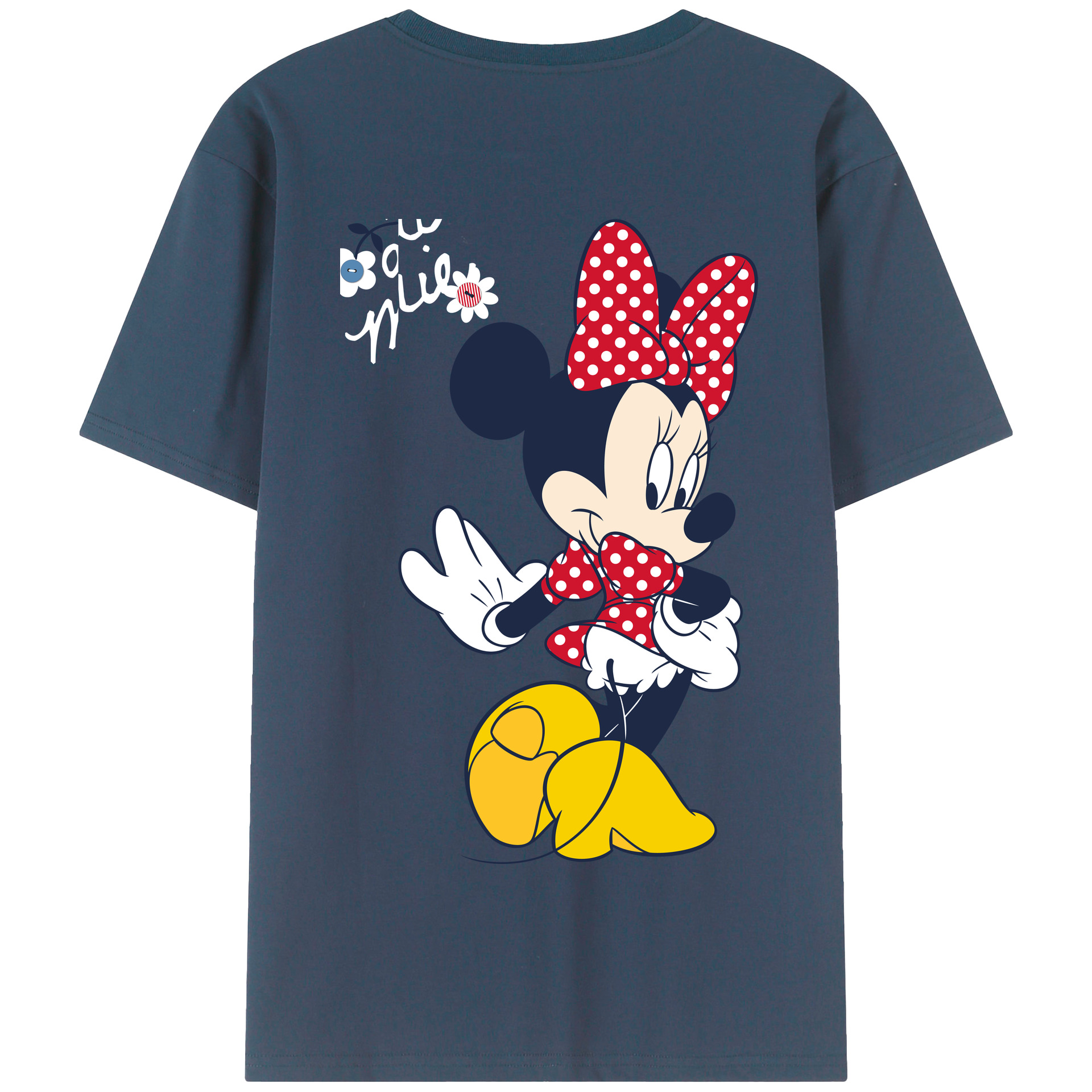（画像用） ミッキーマウス Mickey Mouse 綿100％半袖Tシャツ（背面プリント）