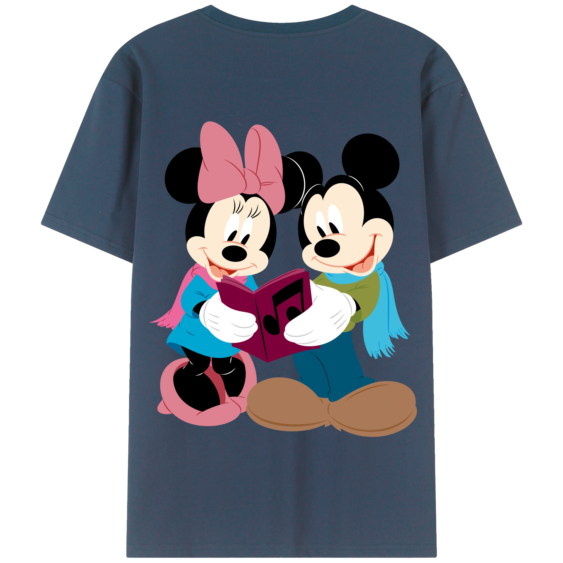 （画像用） ミッキーマウス Mickey Mouse 綿100％半袖Tシャツ（背面プリント）