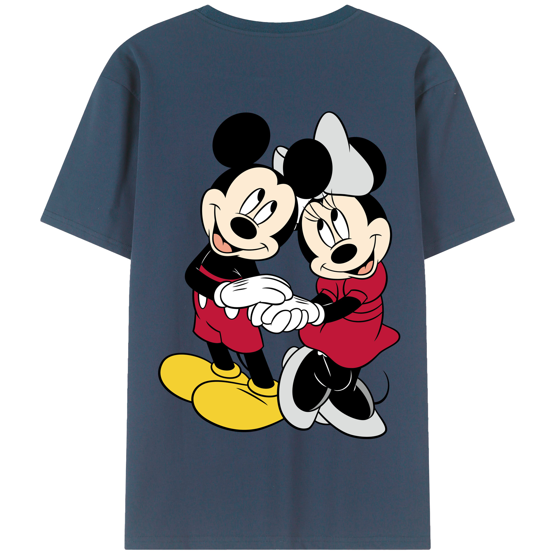（画像用） ミッキーマウス Mickey Mouse 綿100％半袖Tシャツ（背面プリント）
