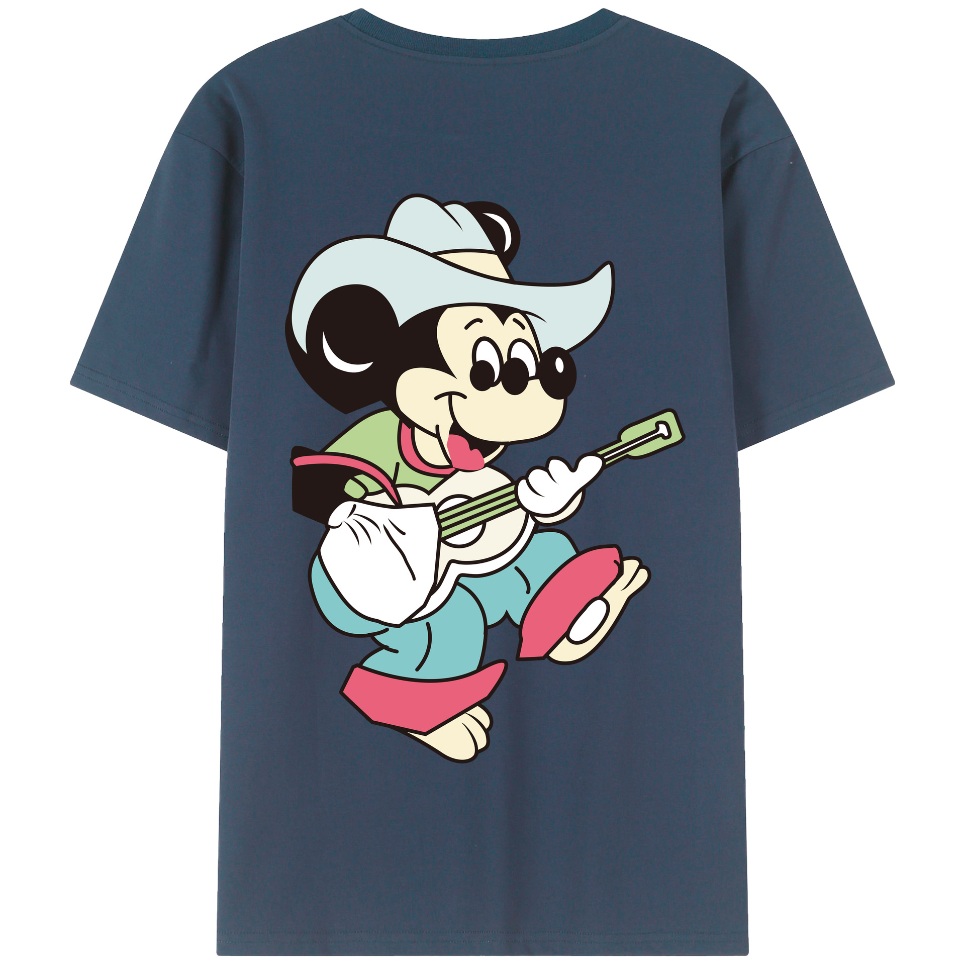 （画像用） ミッキーマウス Mickey Mouse 綿100％半袖Tシャツ（背面プリント）