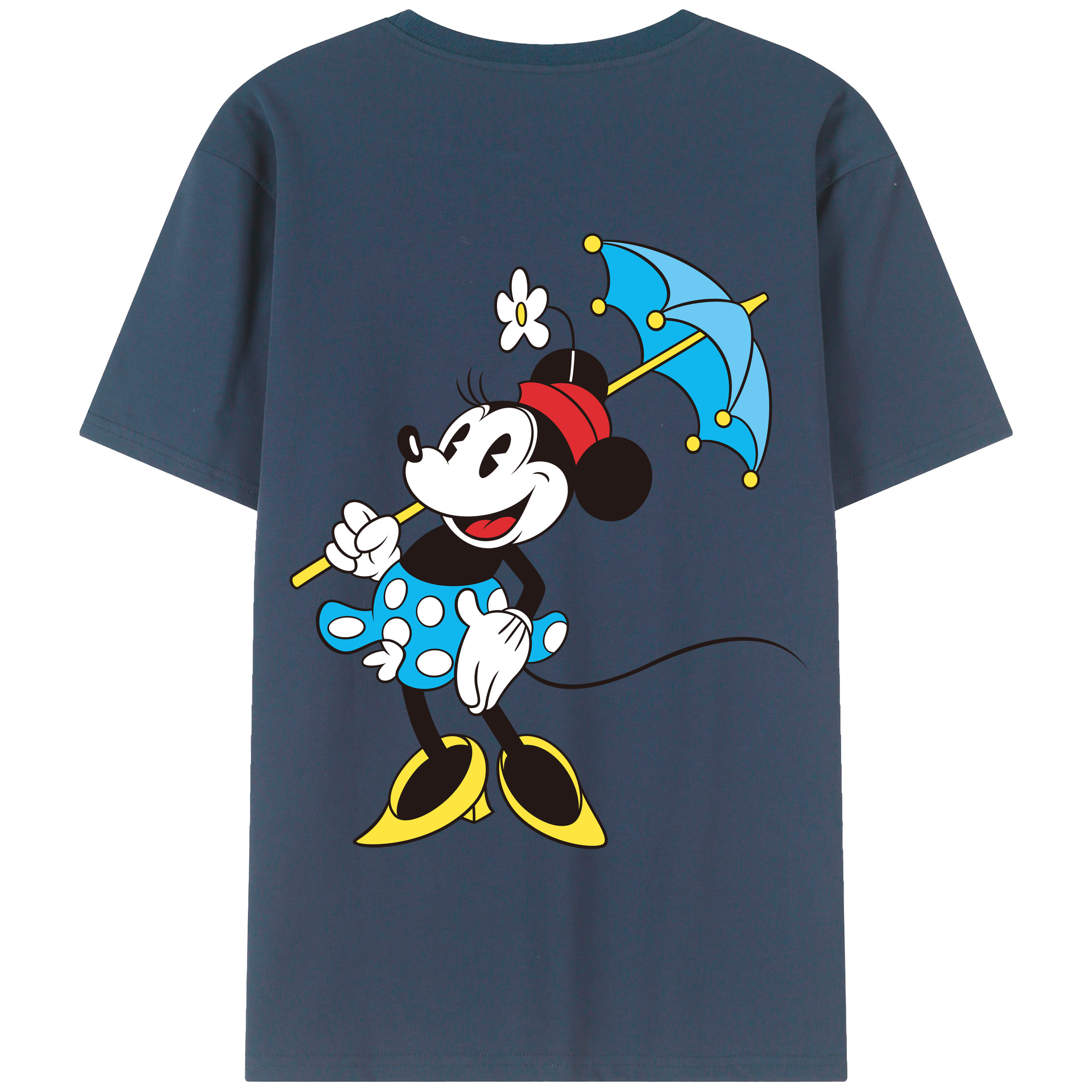 （画像用） ミッキーマウス Mickey Mouse 綿100％半袖Tシャツ（背面プリント）