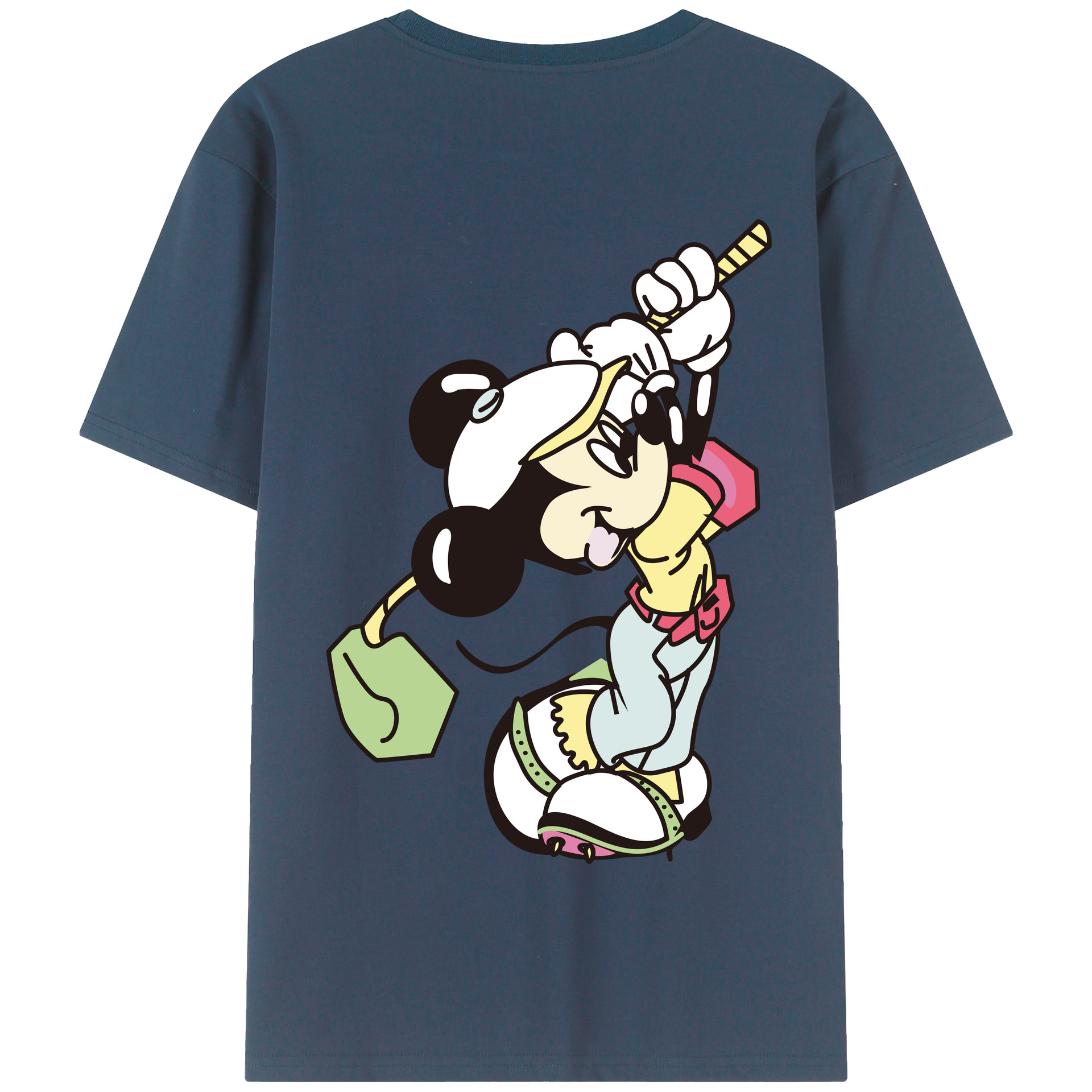 （画像用） ミッキーマウス Mickey Mouse 綿100％半袖Tシャツ（背面プリント）
