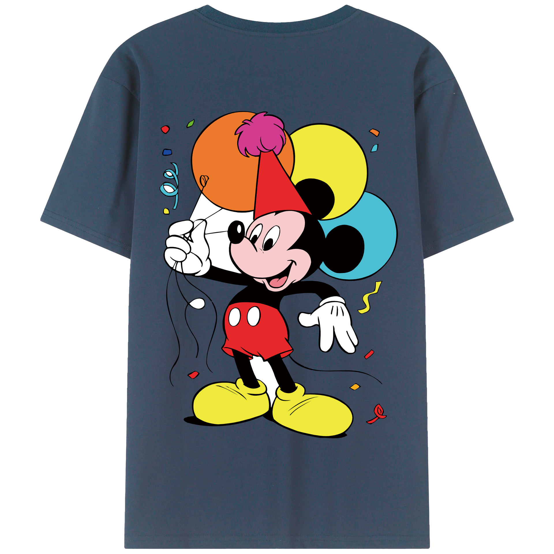 （画像用） ミッキーマウス Mickey Mouse 綿100％半袖Tシャツ（背面プリント）