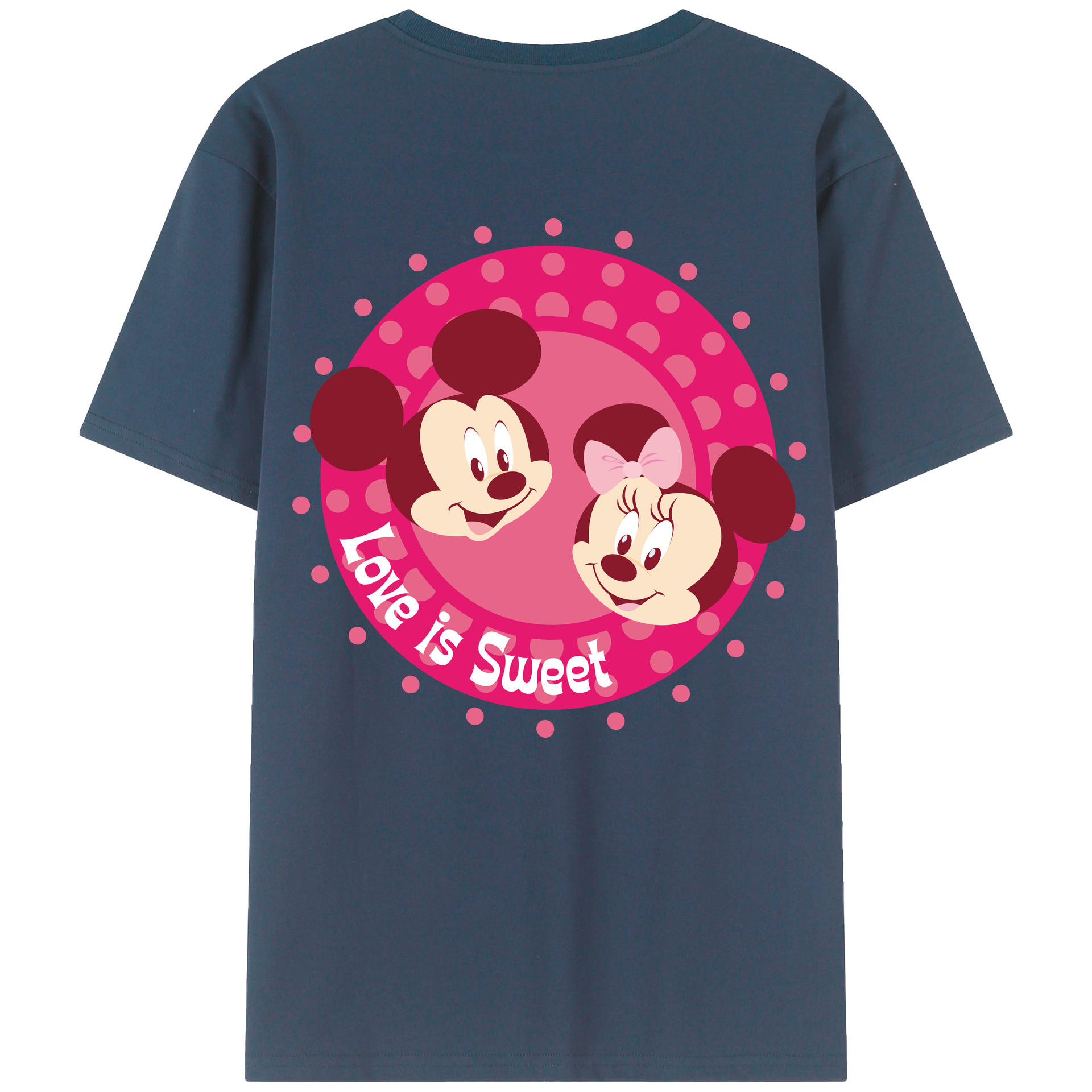 （画像用） ミッキーマウス Mickey Mouse 綿100％半袖Tシャツ（背面プリント）