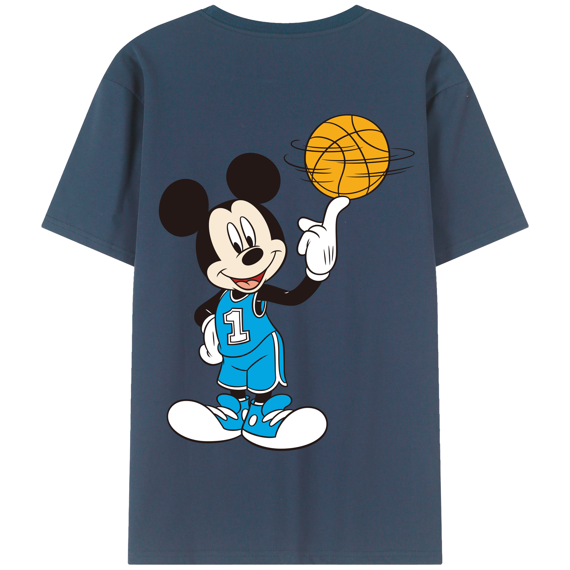 （画像用） ミッキーマウス Mickey Mouse 綿100％半袖Tシャツ（背面プリント）