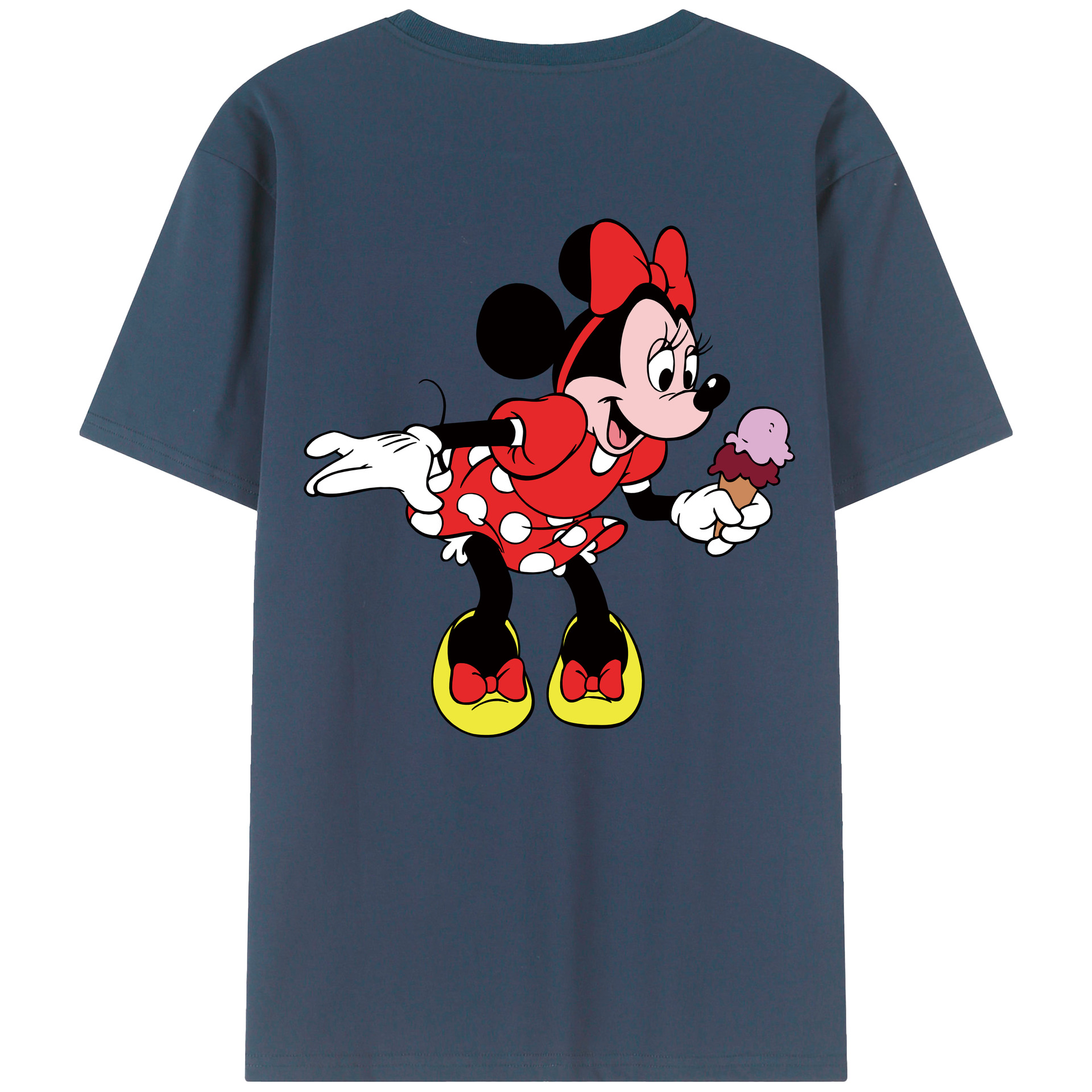 （画像用） ミッキーマウス Mickey Mouse 綿100％半袖Tシャツ（背面プリント）