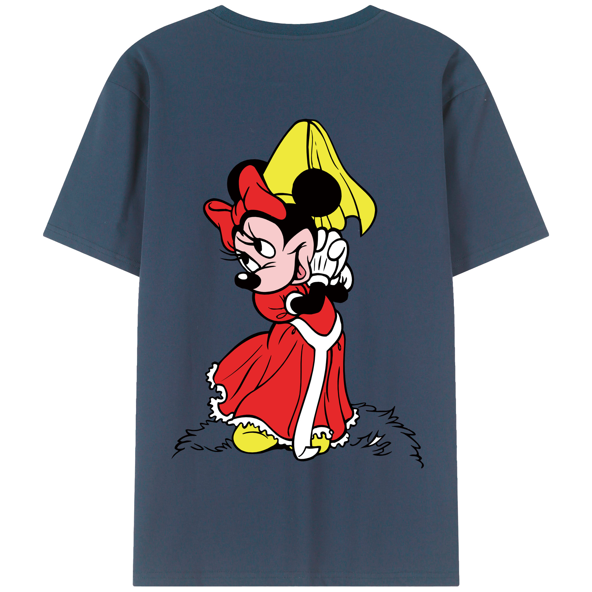 （画像用） ミッキーマウス Mickey Mouse 綿100％半袖Tシャツ（背面プリント）