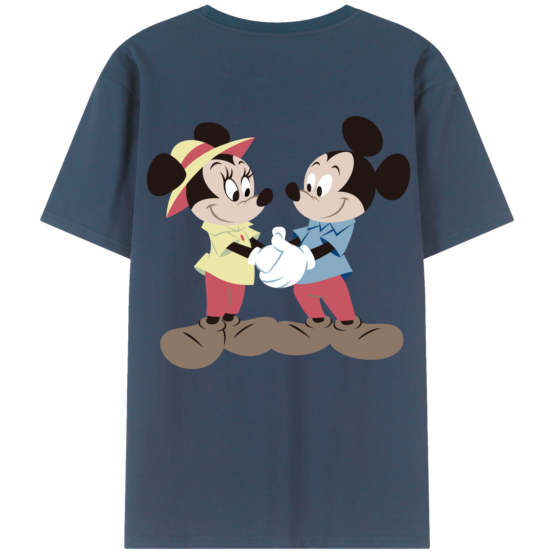 （画像用） ミッキーマウス Mickey Mouse 綿100％半袖Tシャツ（背面プリント）