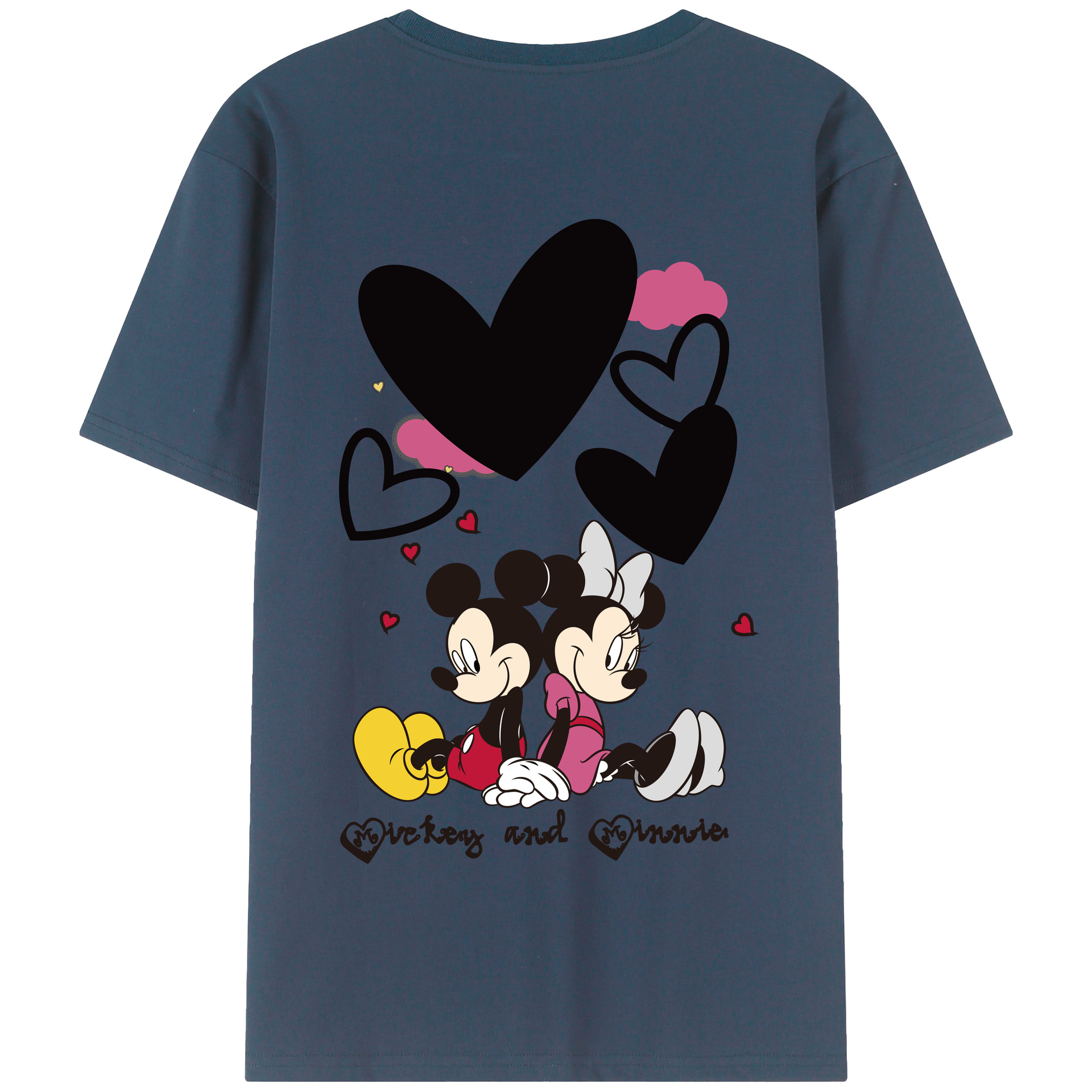 （画像用） ミッキーマウス Mickey Mouse 綿100％半袖Tシャツ（背面プリント）