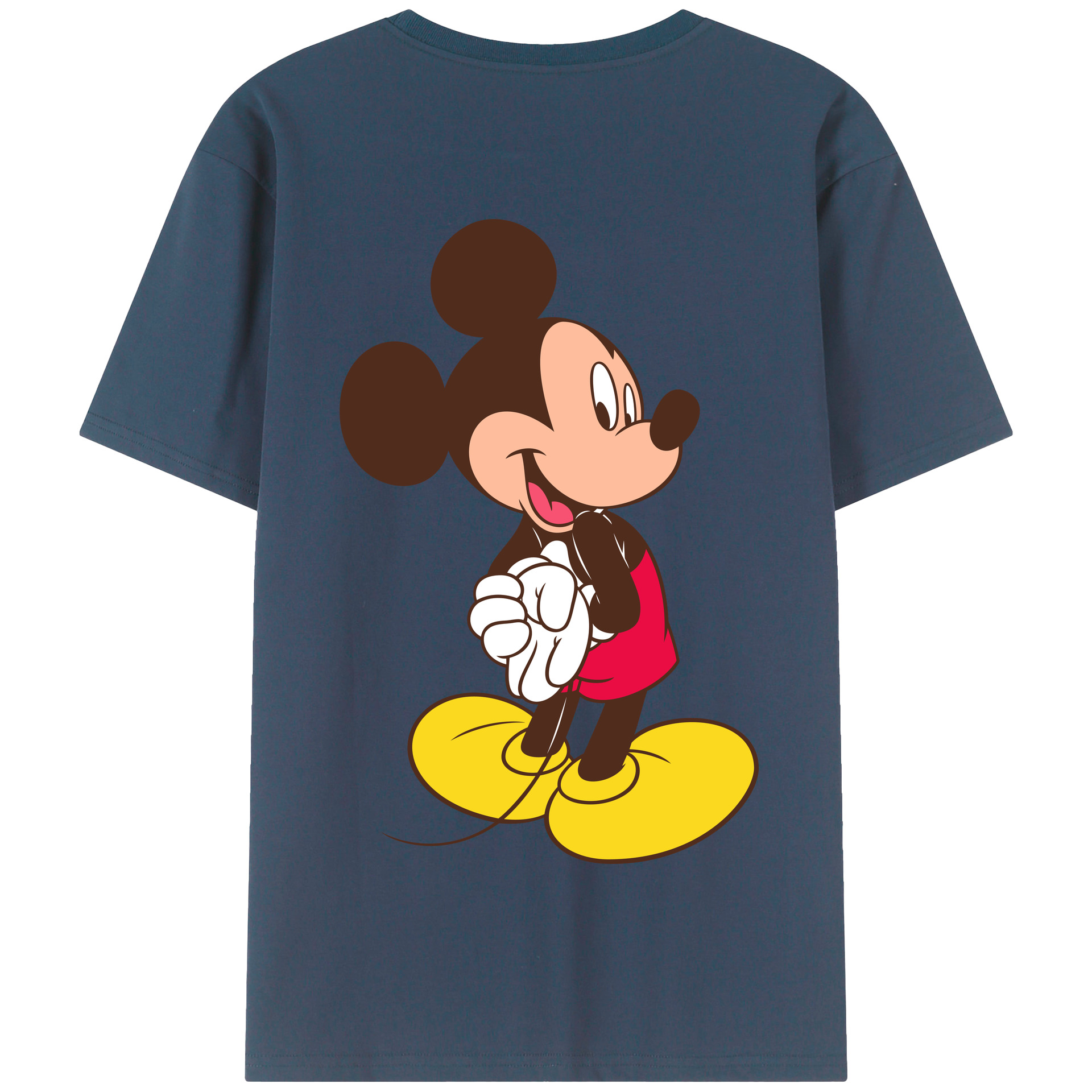 （画像用） ミッキーマウス Mickey Mouse 綿100％半袖Tシャツ（背面プリント）