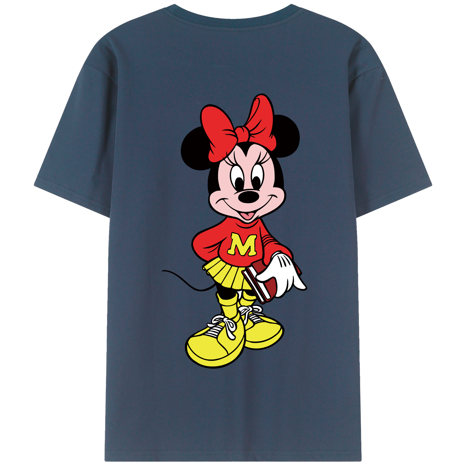 （画像用） ミッキーマウス Mickey Mouse 綿100％半袖Tシャツ（背面プリント）