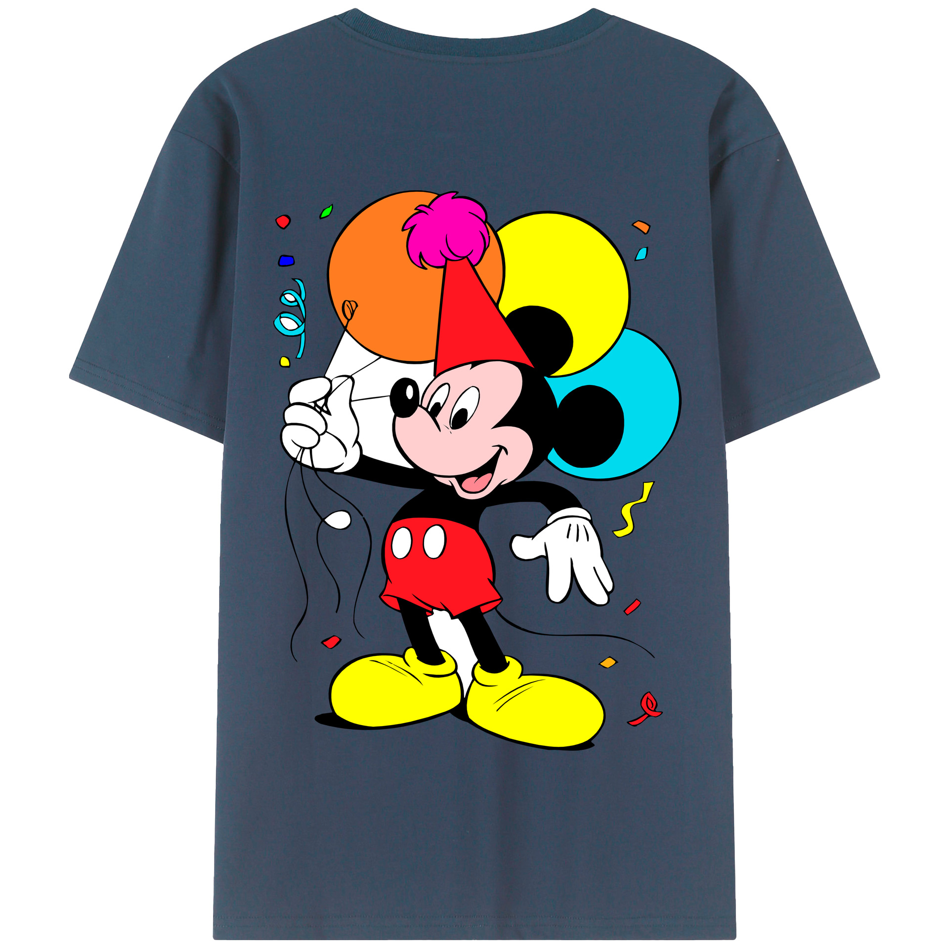 （画像用） ミッキーマウス Mickey Mouse 綿100％半袖Tシャツ（背面プリント）