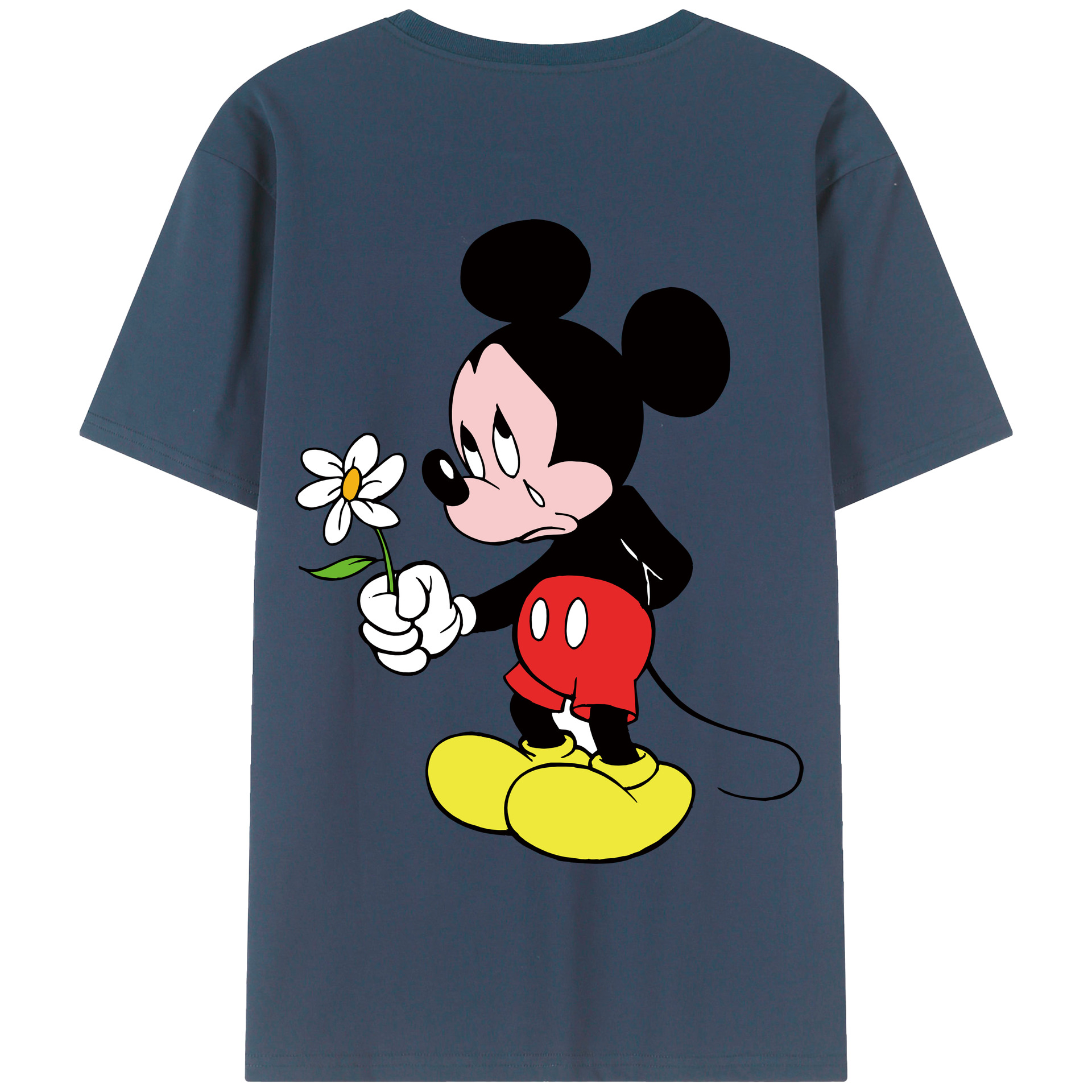 （画像用） ミッキーマウス Mickey Mouse 綿100％半袖Tシャツ（背面プリント）