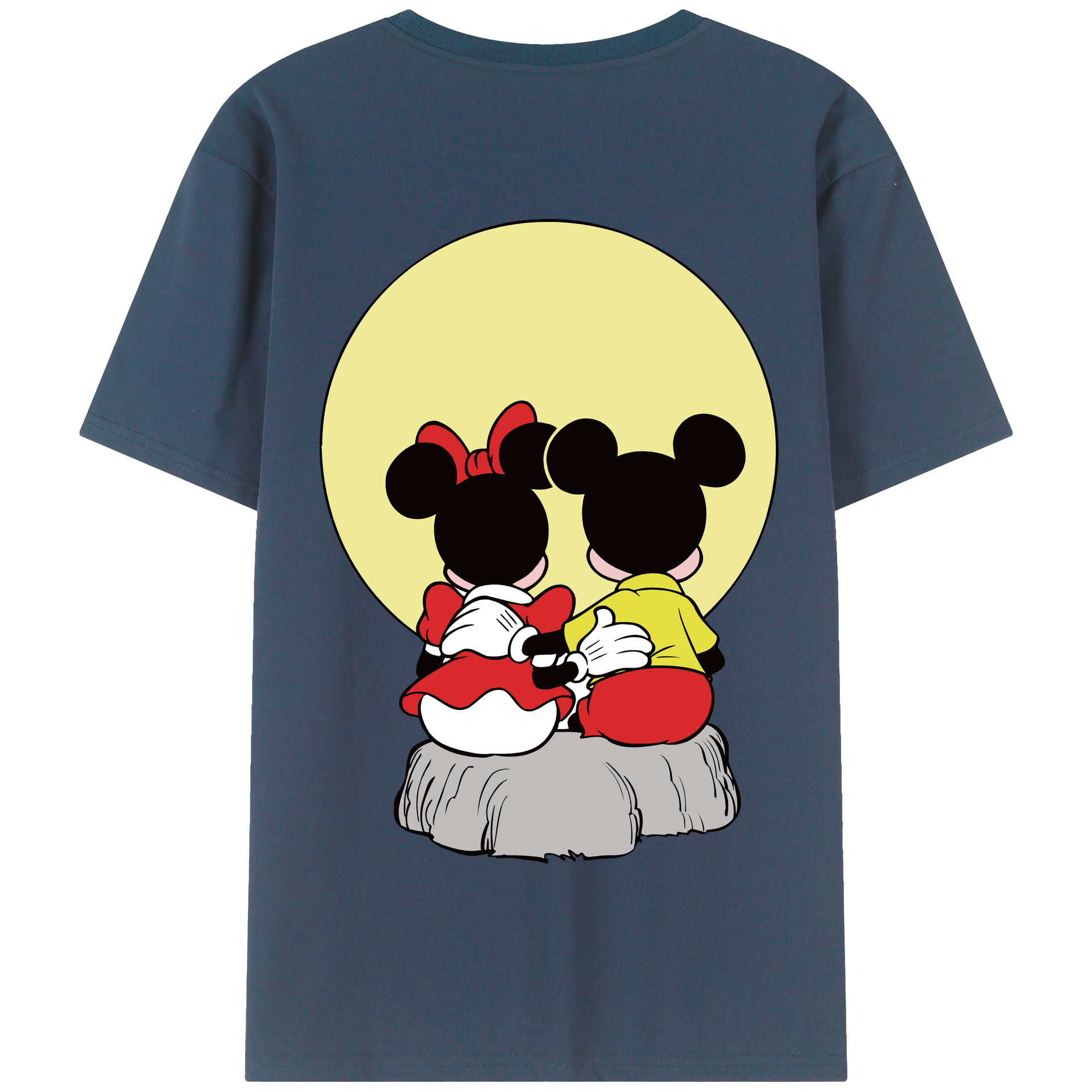 （画像用） ミッキーマウス Mickey Mouse 綿100％半袖Tシャツ（背面プリント）