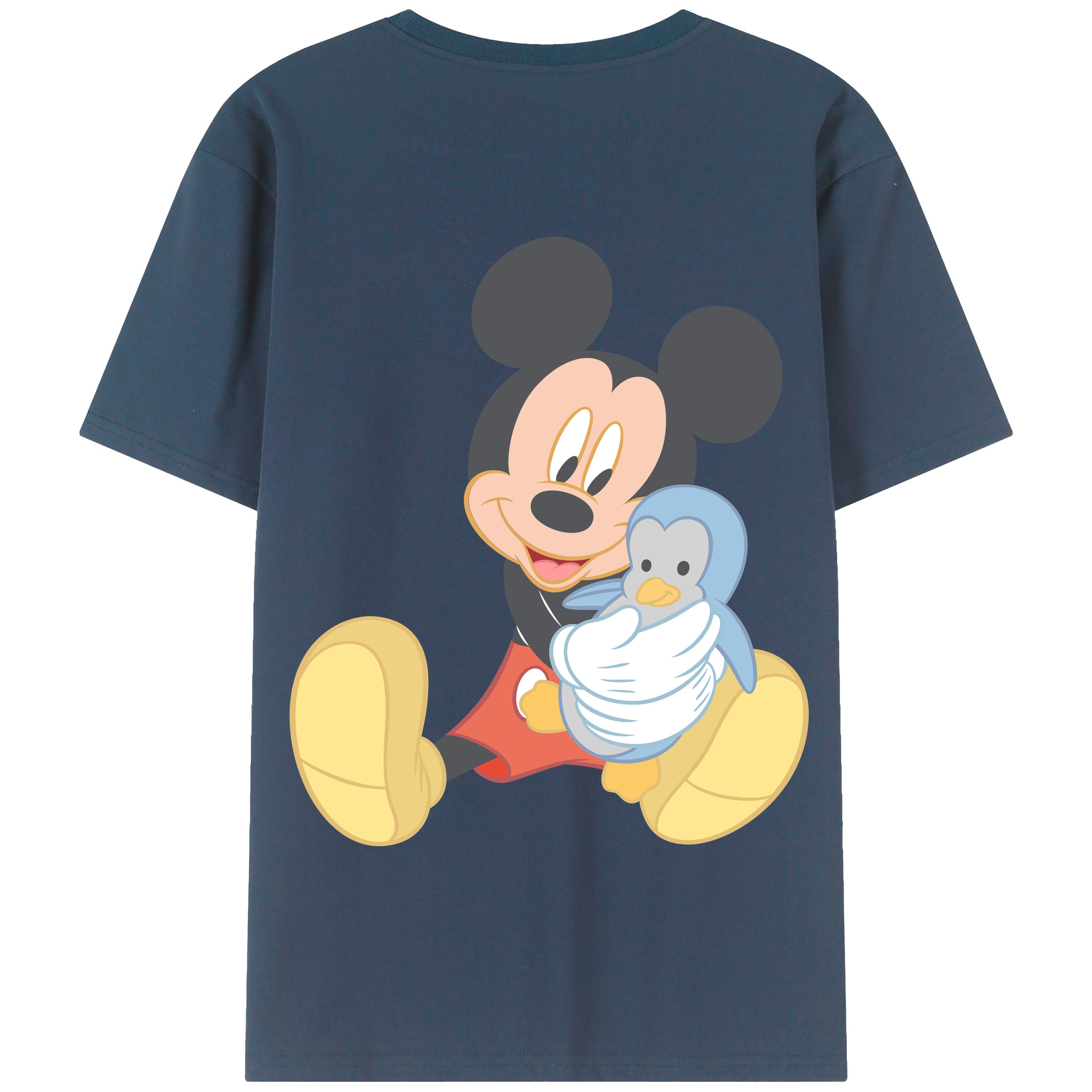 （画像用） ミッキーマウス Mickey Mouse 綿100％半袖Tシャツ（背面プリント）