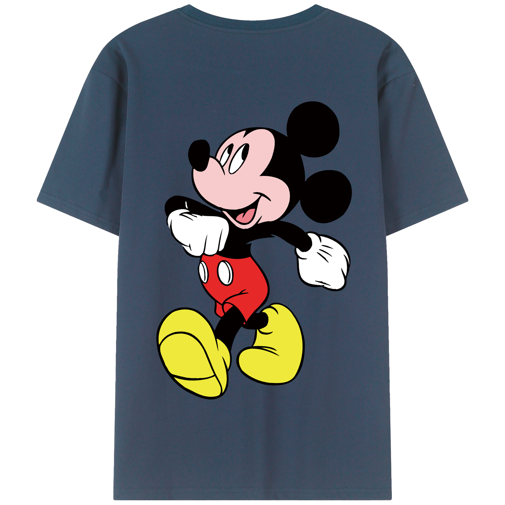 （画像用） ミッキーマウス Mickey Mouse 綿100％半袖Tシャツ（背面プリント）