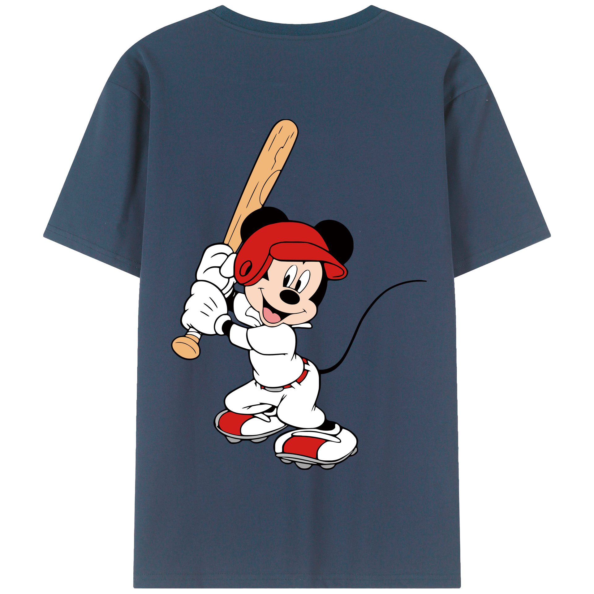 （画像用） ミッキーマウス Mickey Mouse 綿100％半袖Tシャツ（背面プリント）