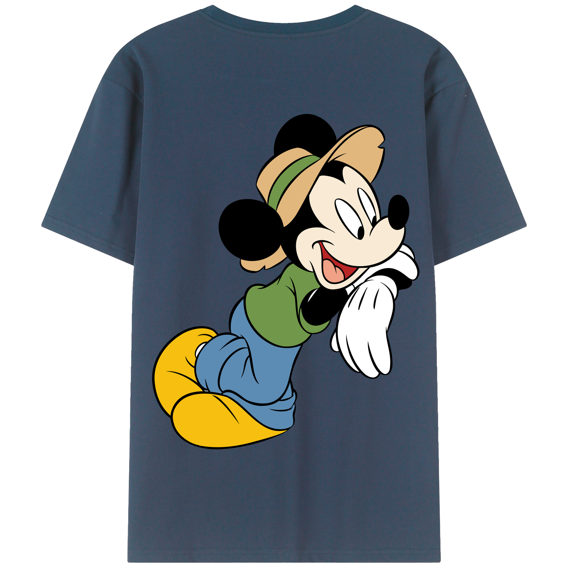 （画像用） ミッキーマウス Mickey Mouse 綿100％半袖Tシャツ（背面プリント）