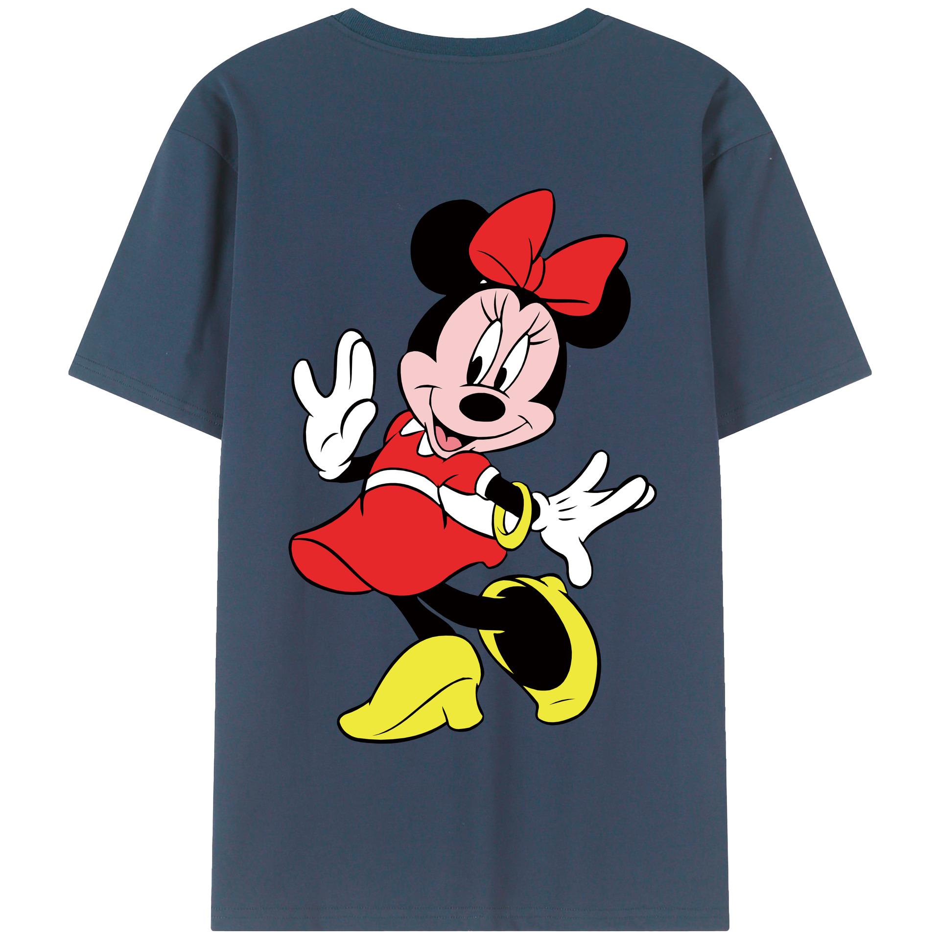 （画像用） ミッキーマウス Mickey Mouse 綿100％半袖Tシャツ（背面プリント）