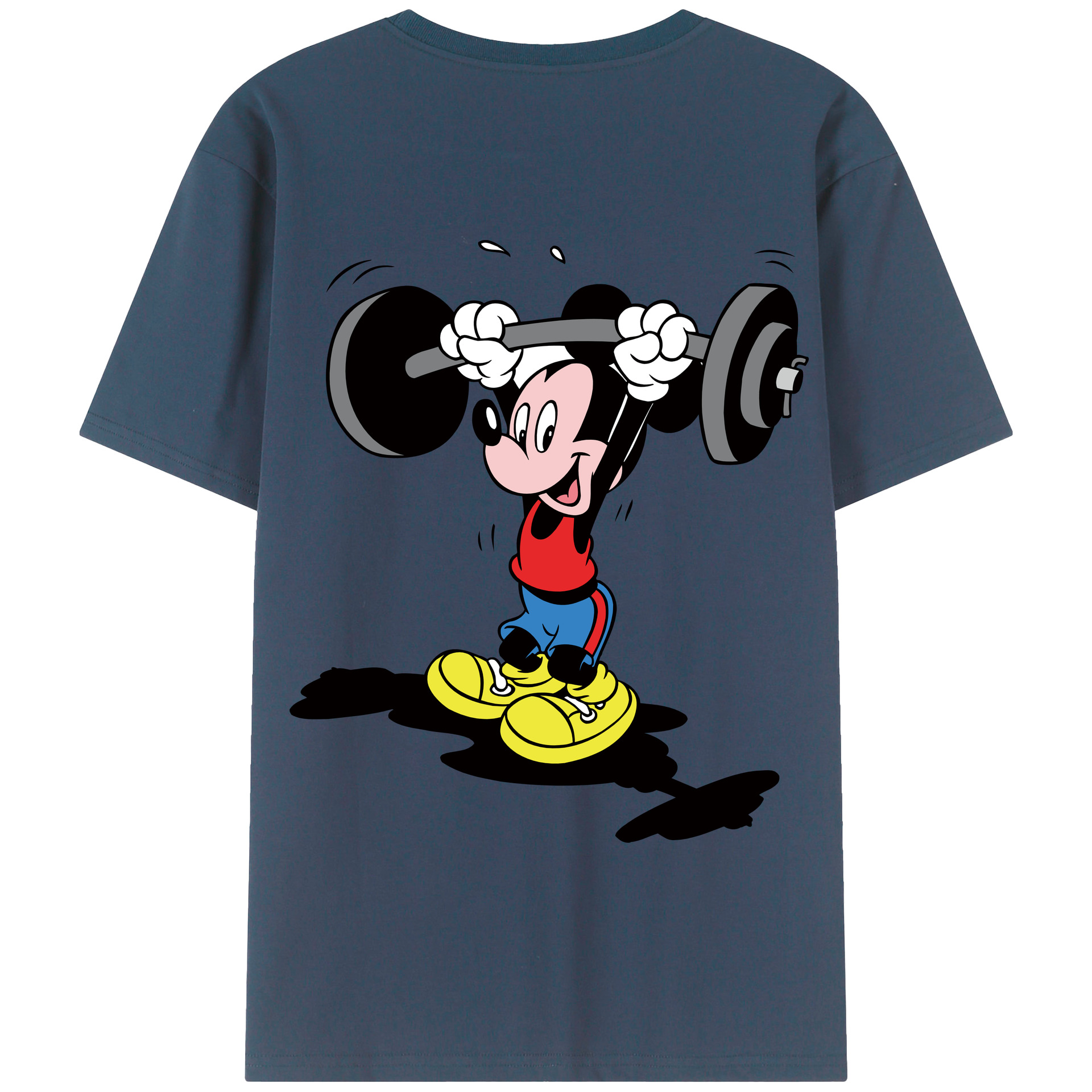 （画像用） ミッキーマウス Mickey Mouse 綿100％半袖Tシャツ（背面プリント）