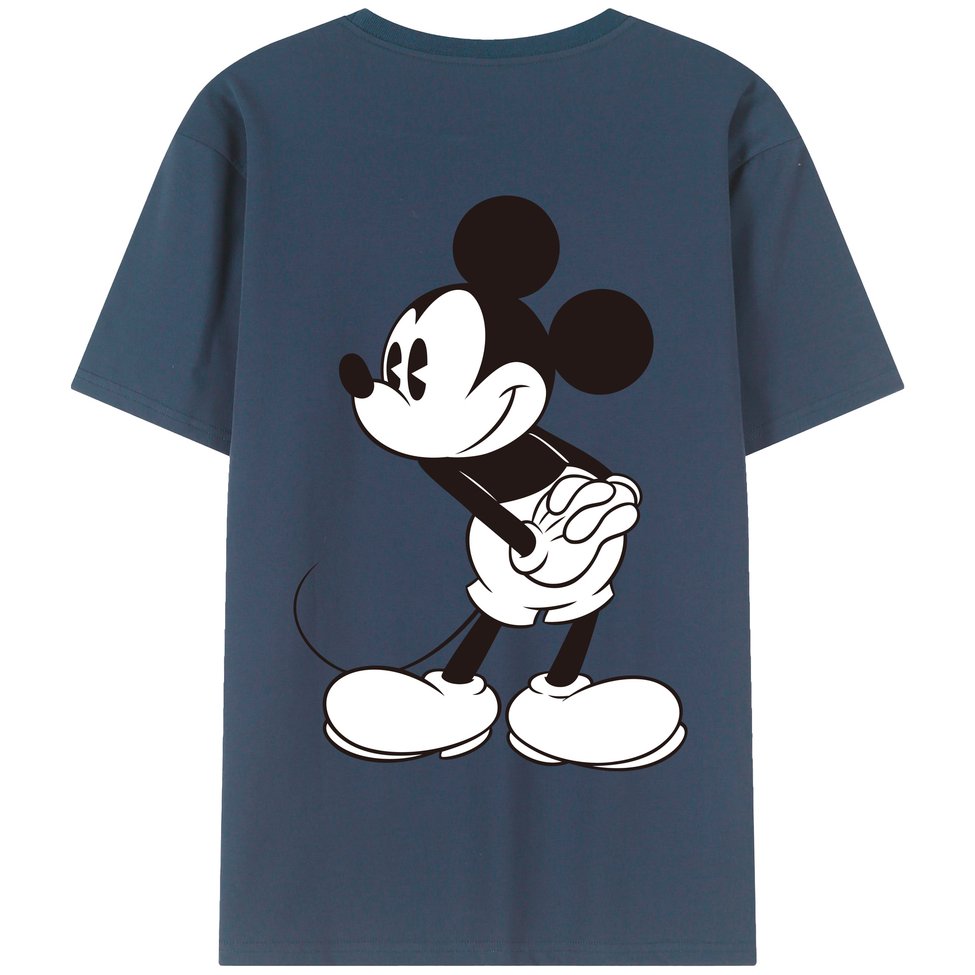 （画像用） ミッキーマウス Mickey Mouse 綿100％半袖Tシャツ（背面プリント）