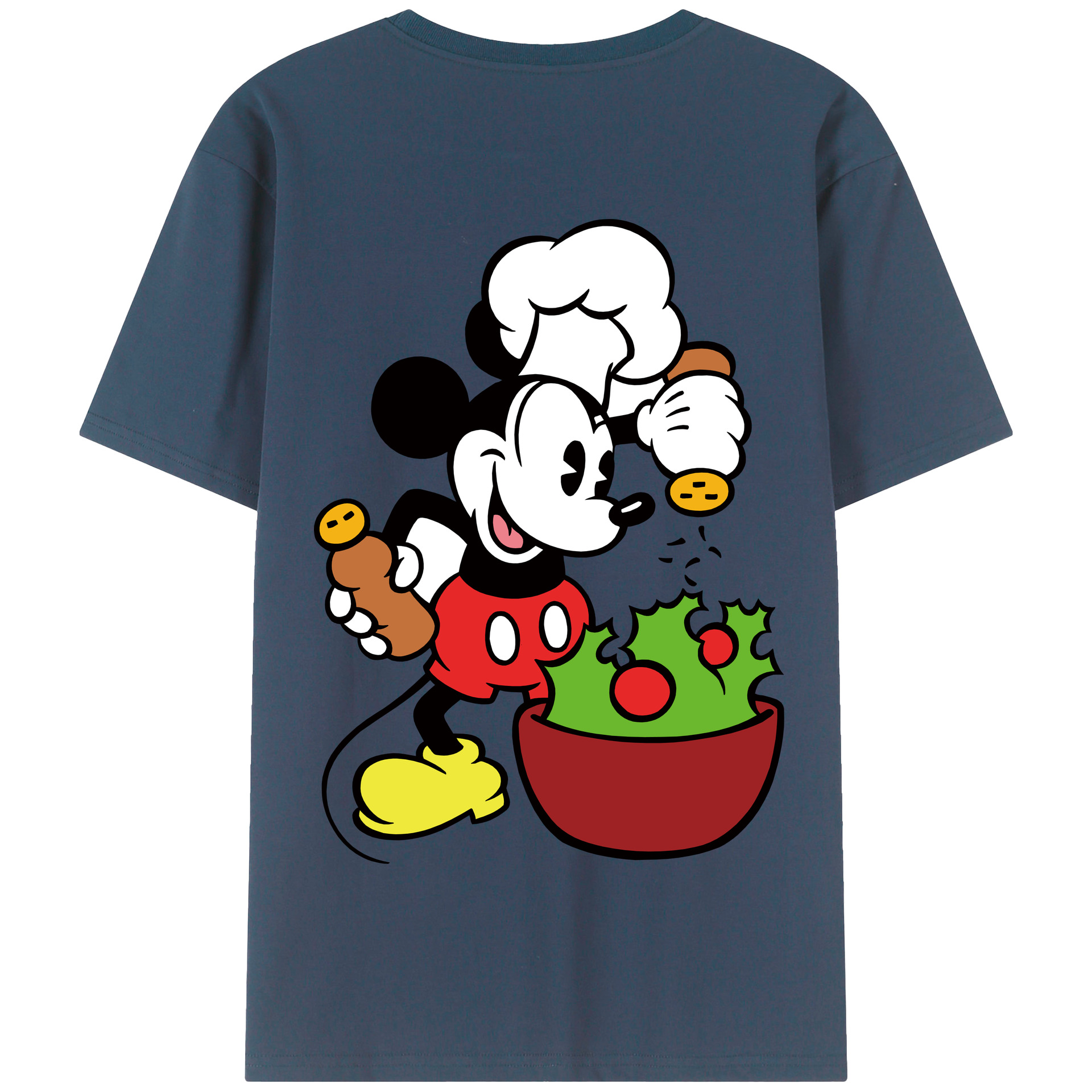 （画像用） ミッキーマウス Mickey Mouse 綿100％半袖Tシャツ（背面プリント）