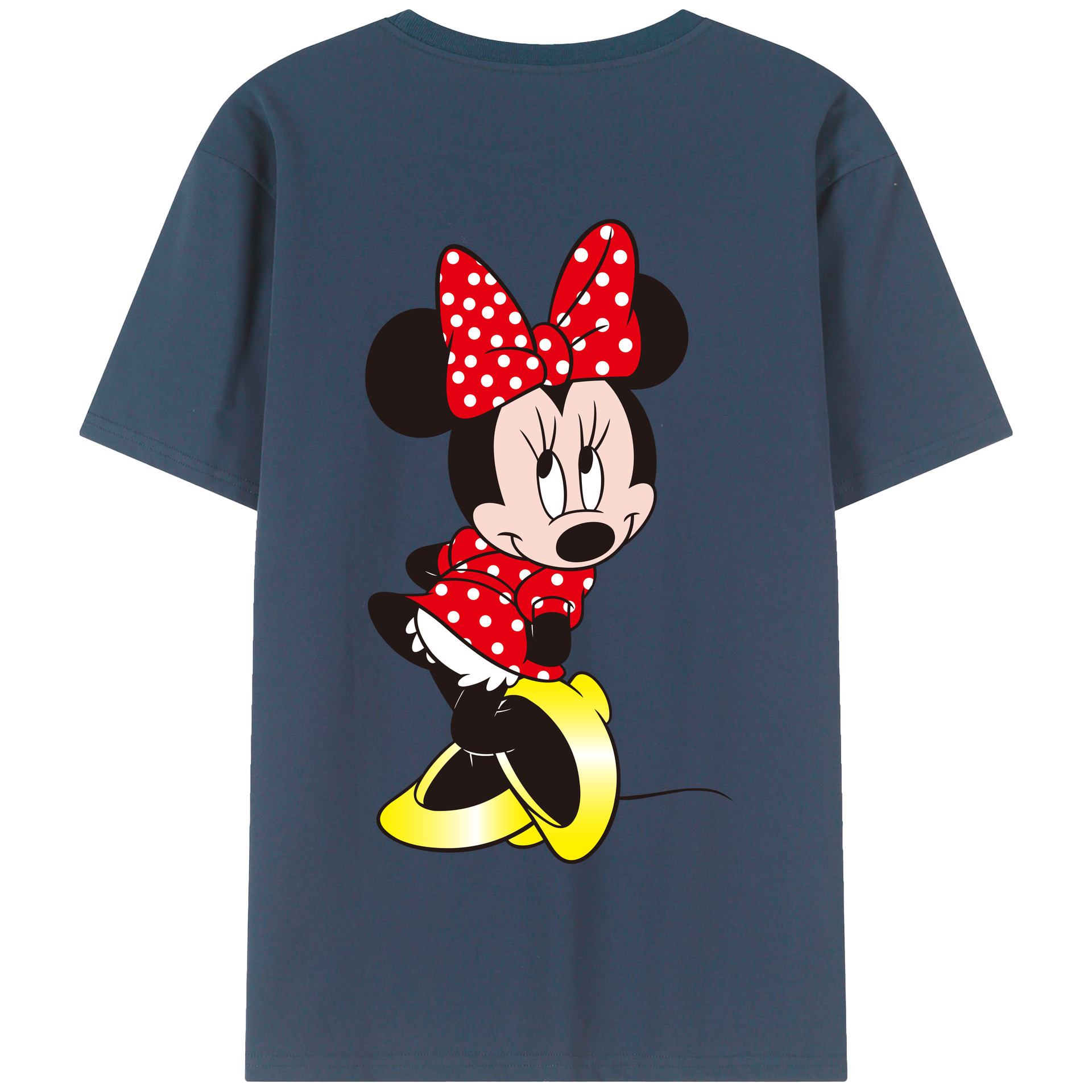 （画像用） ミッキーマウス Mickey Mouse 綿100％半袖Tシャツ（背面プリント）