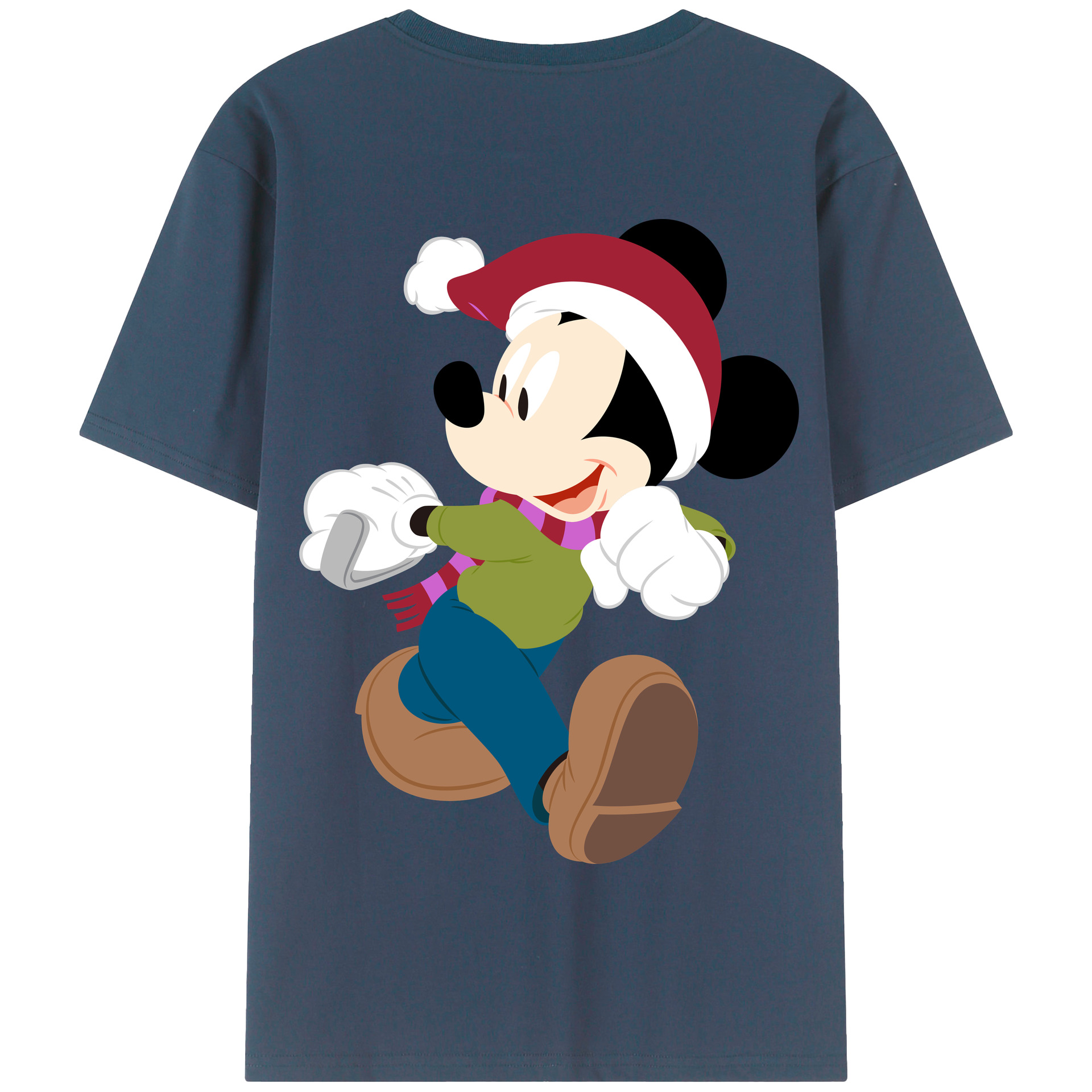 （画像用） ミッキーマウス Mickey Mouse 綿100％半袖Tシャツ（背面プリント）