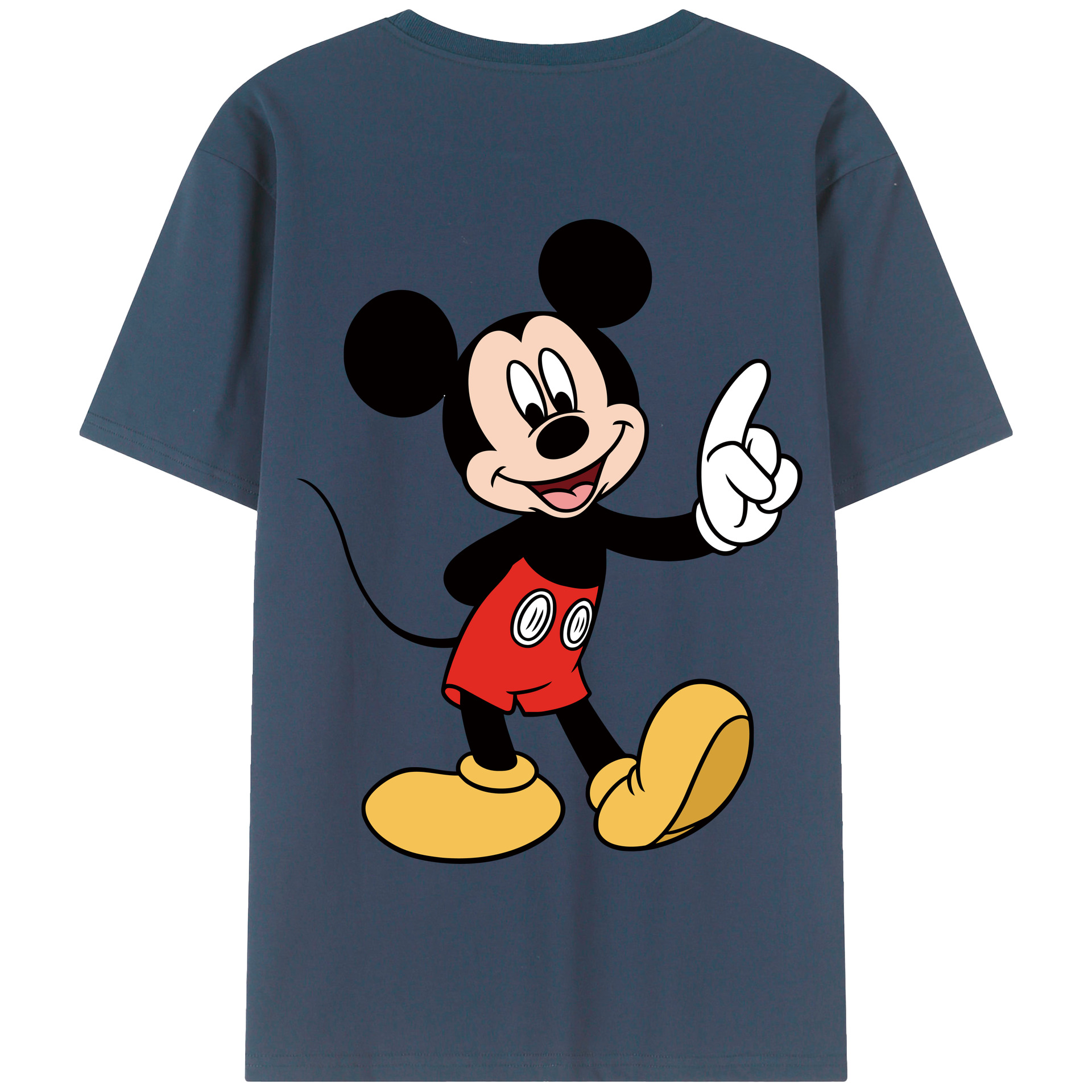 （画像用） ミッキーマウス Mickey Mouse 綿100％半袖Tシャツ（背面プリント）