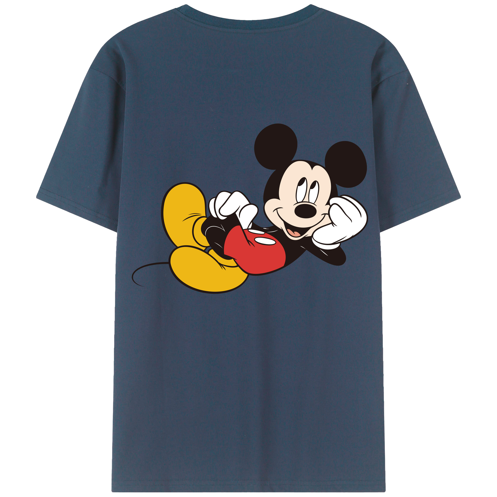 （画像用） ミッキーマウス Mickey Mouse 綿100％半袖Tシャツ（背面プリント）