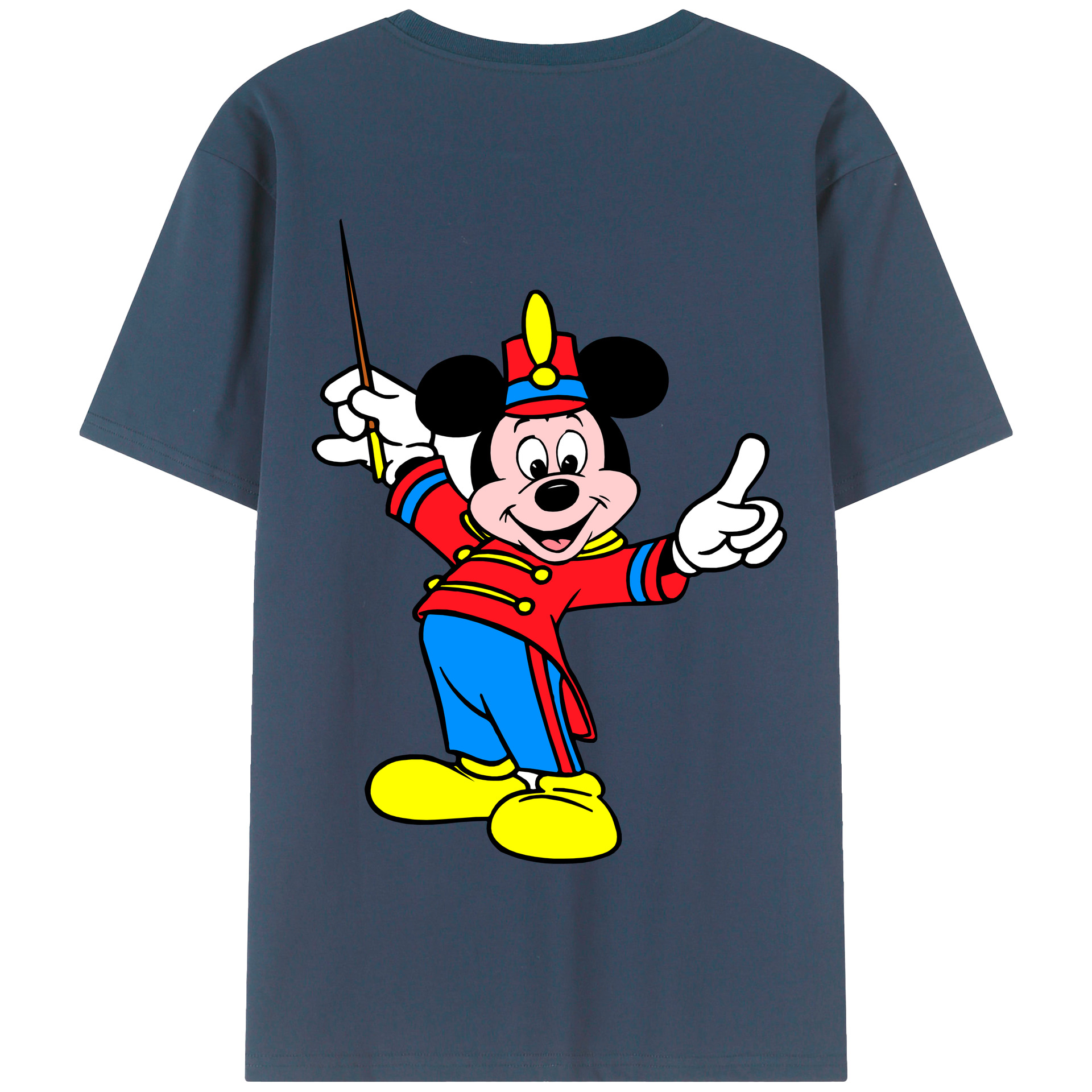 （画像用） ミッキーマウス Mickey Mouse 綿100％半袖Tシャツ（背面プリント）