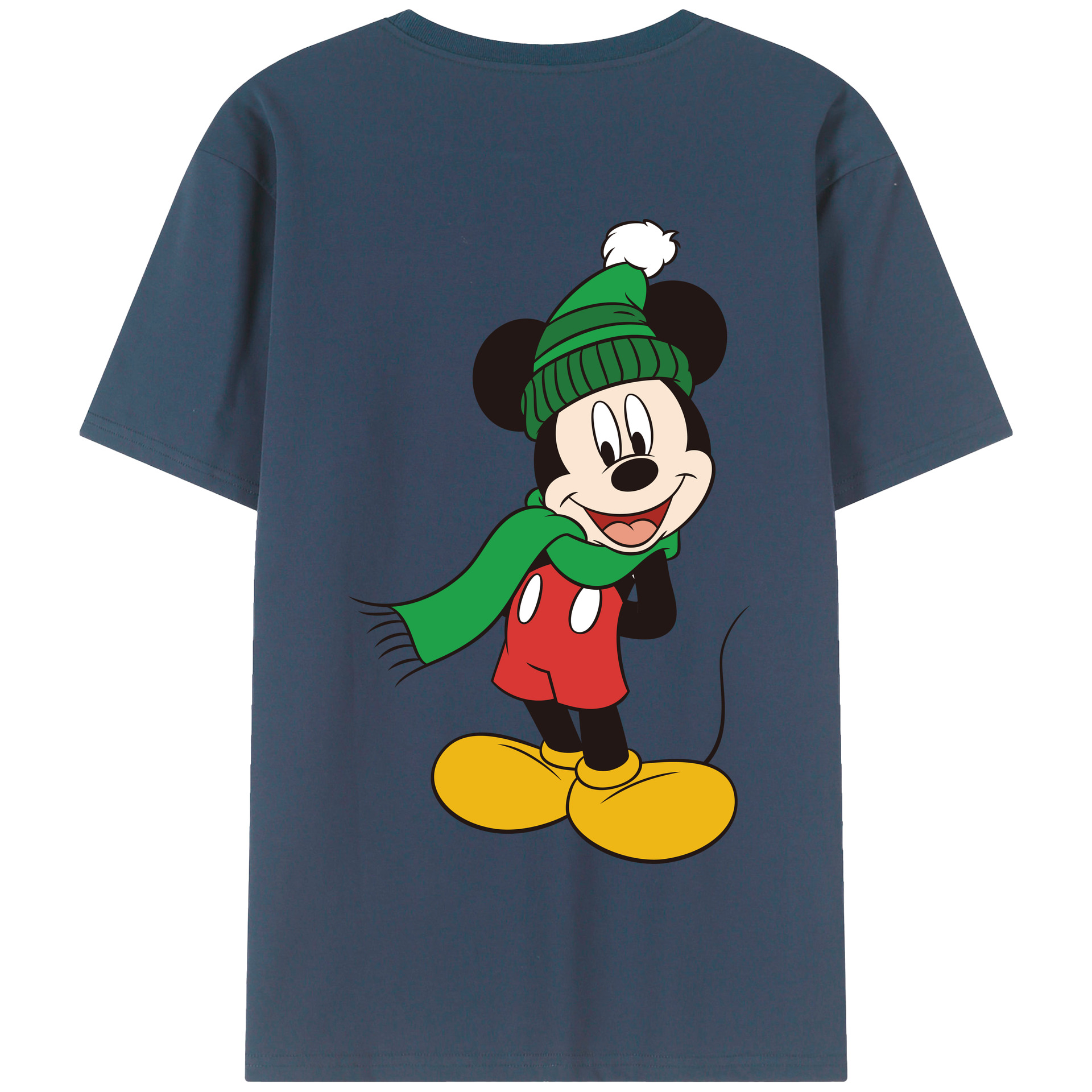 （画像用） ミッキーマウス Mickey Mouse 綿100％半袖Tシャツ（背面プリント）