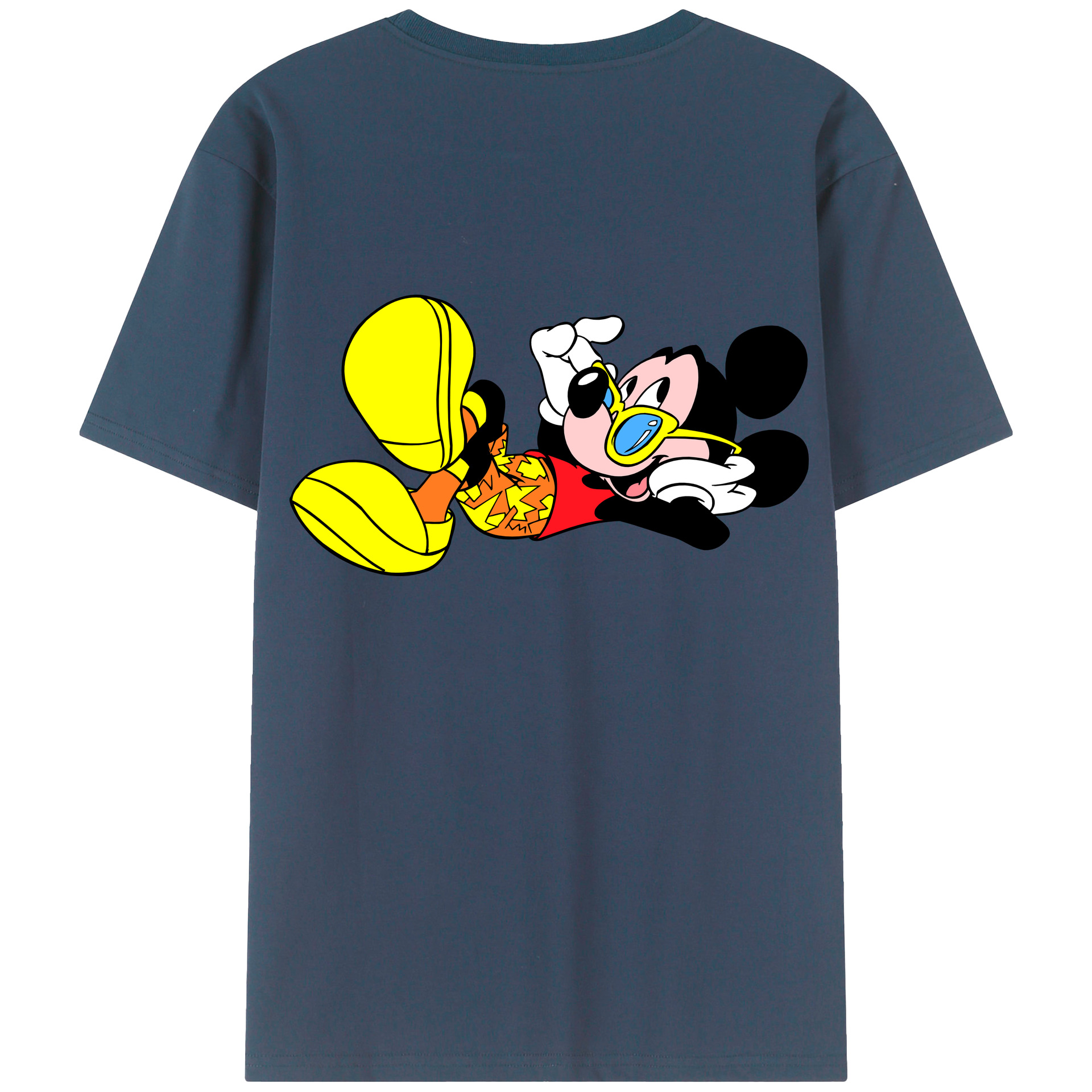 （画像用） ミッキーマウス Mickey Mouse 綿100％半袖Tシャツ（背面プリント）