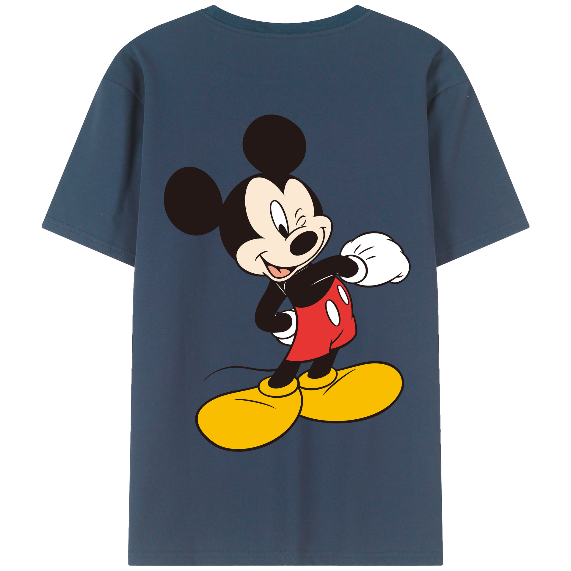 （画像用） ミッキーマウス Mickey Mouse 綿100％半袖Tシャツ（背面プリント）
