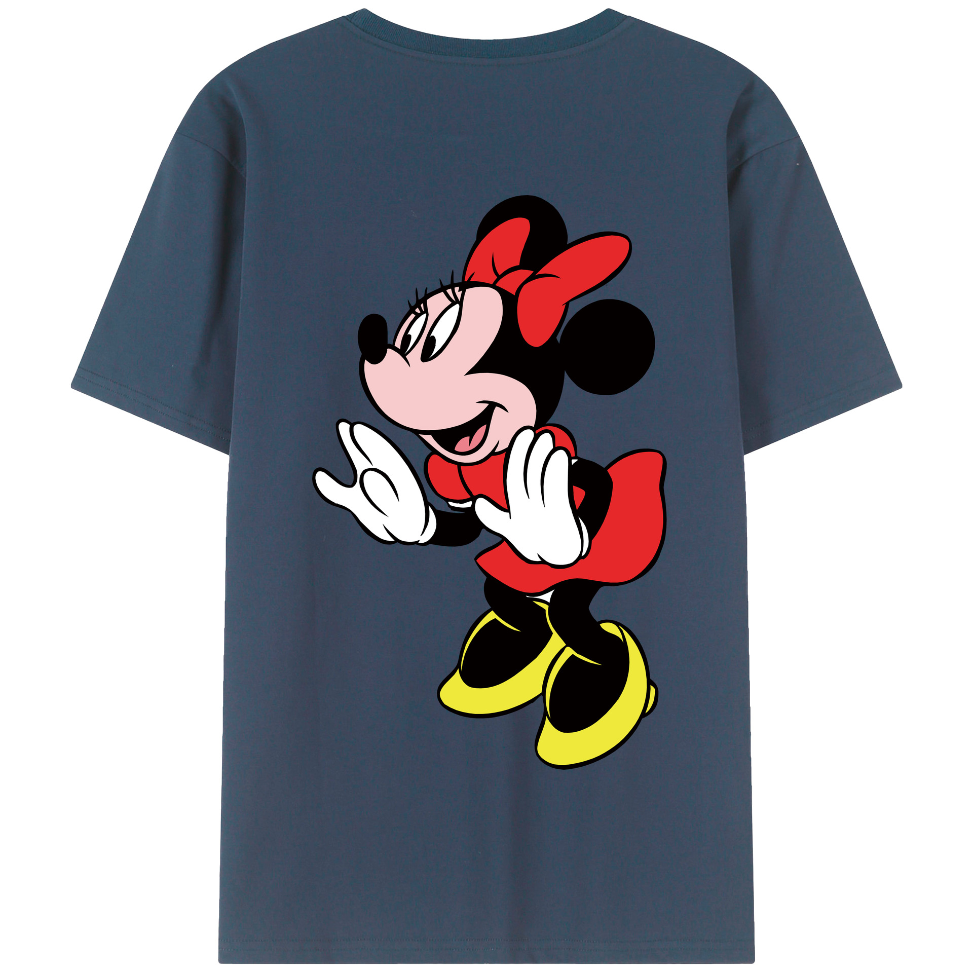 （画像用） ミッキーマウス Mickey Mouse 綿100％半袖Tシャツ（背面プリント）