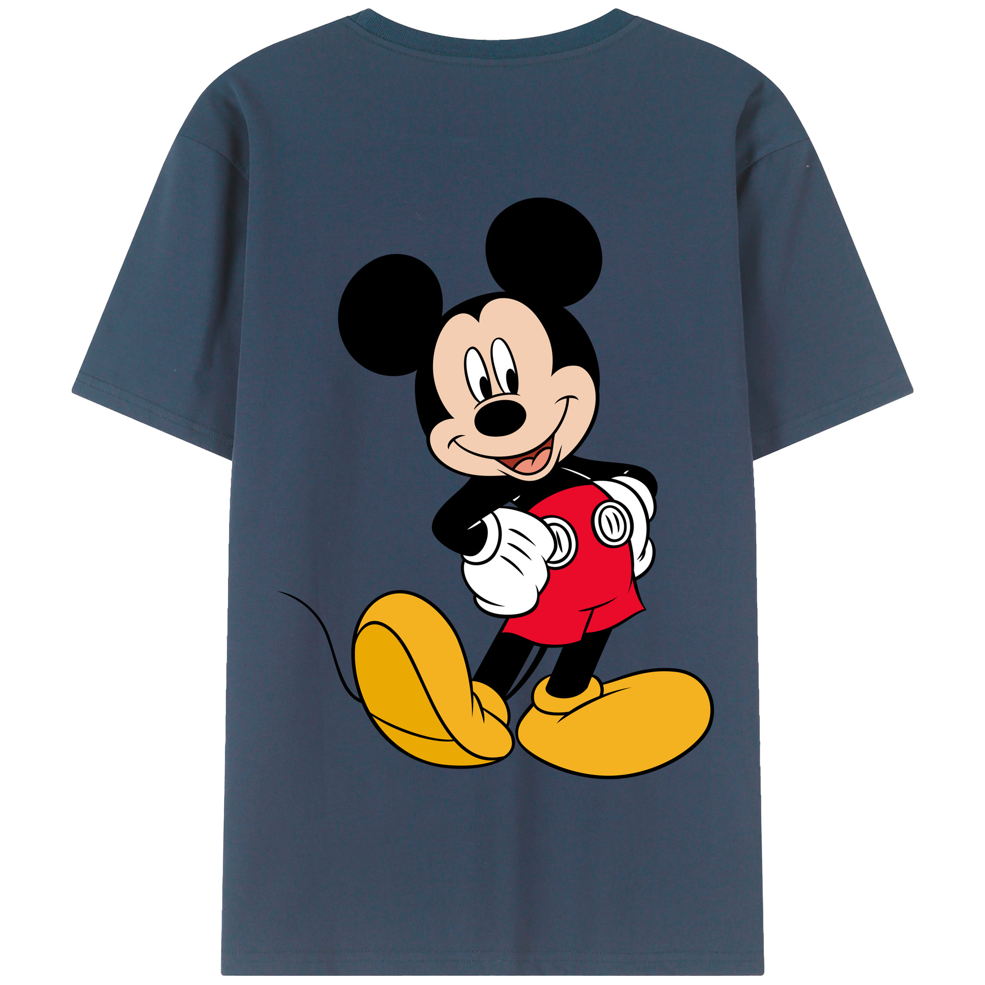 （画像用） ミッキーマウス Mickey Mouse 綿100％半袖Tシャツ（背面プリント）