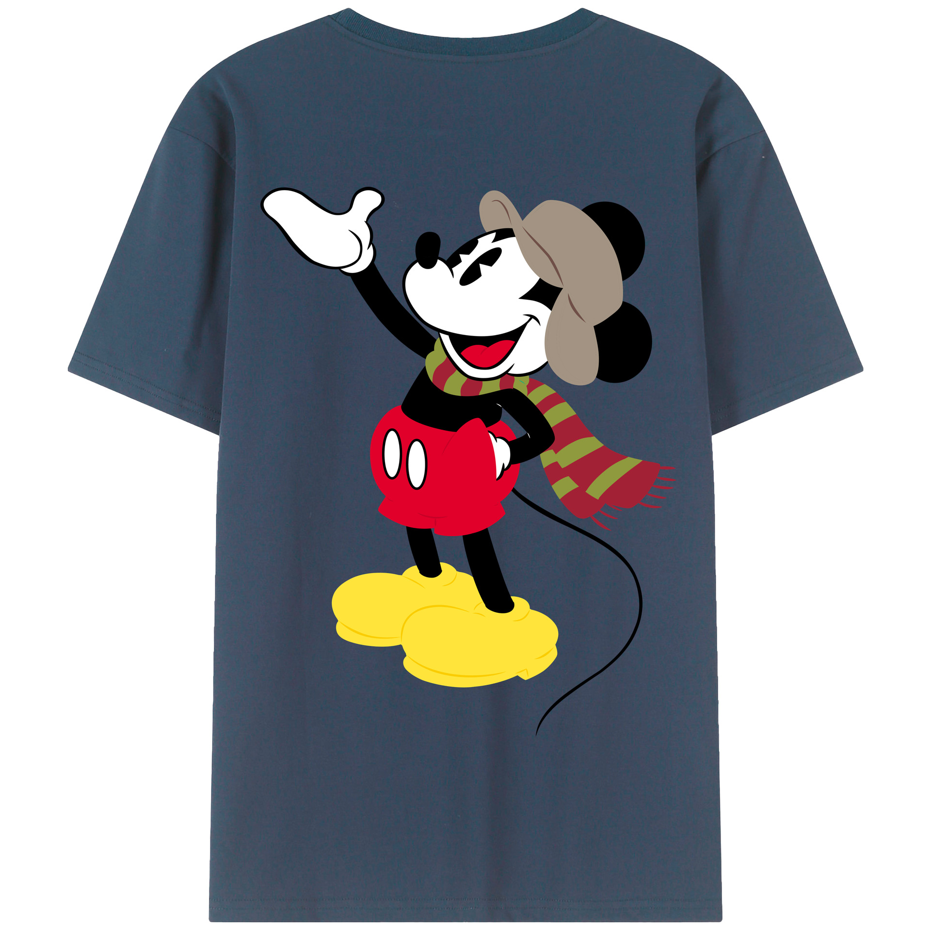 （画像用） ミッキーマウス Mickey Mouse 綿100％半袖Tシャツ（背面プリント）