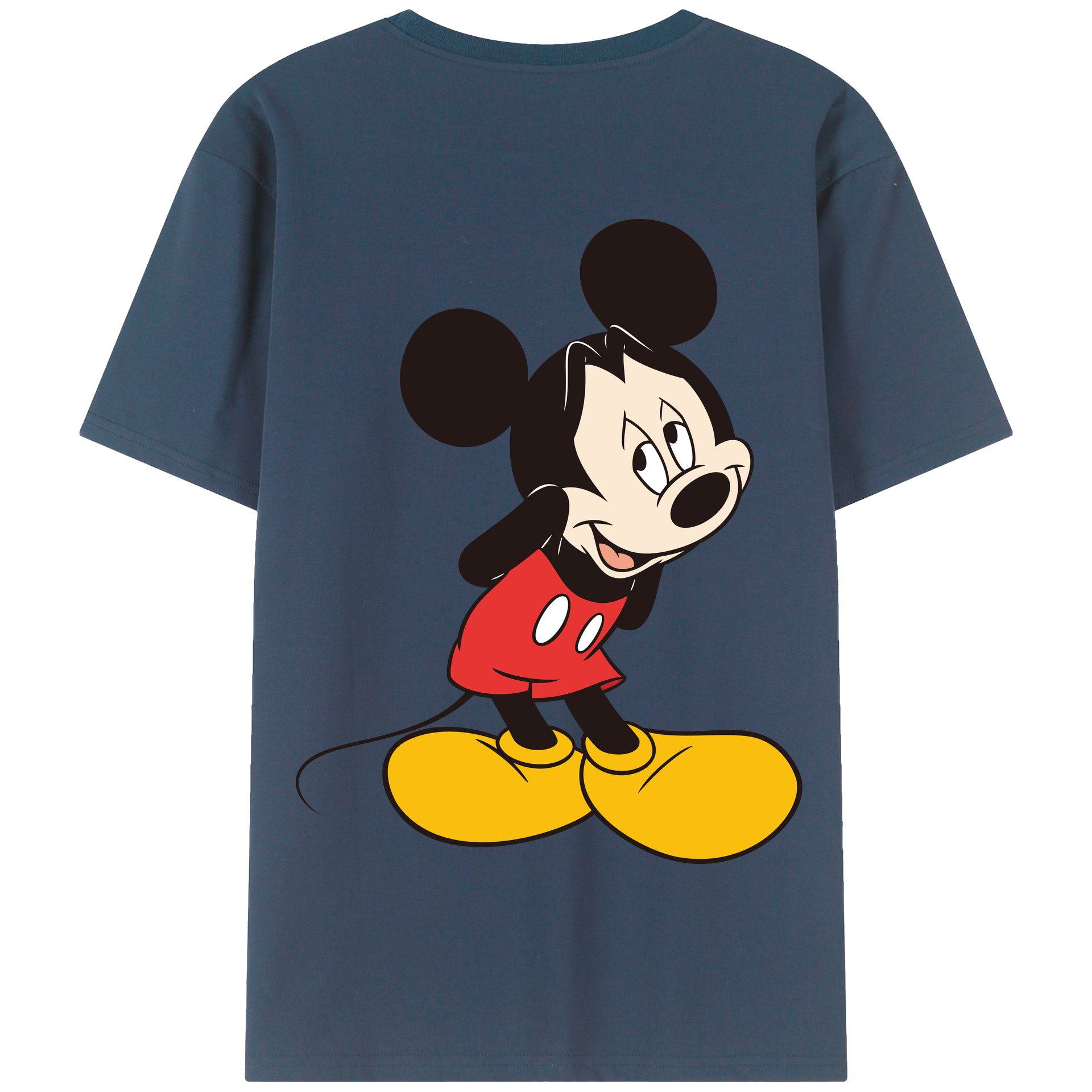 （画像用） ミッキーマウス Mickey Mouse 綿100％半袖Tシャツ（背面プリント）