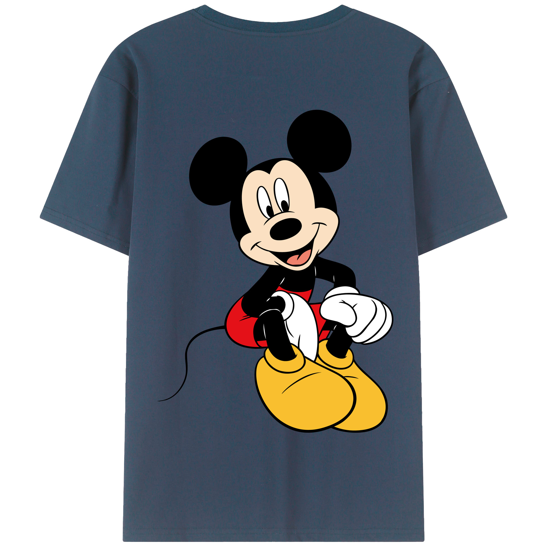 （画像用） ミッキーマウス Mickey Mouse 綿100％半袖Tシャツ（背面プリント）