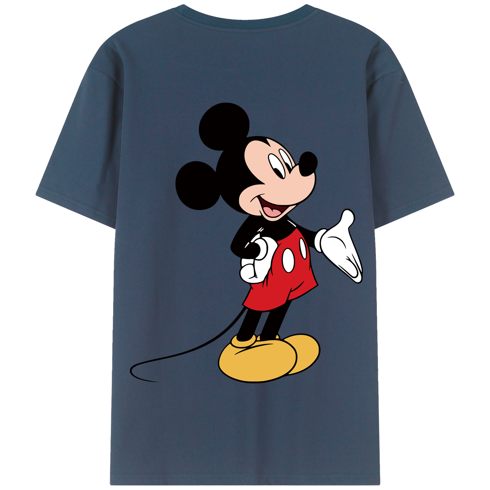 （画像用） ミッキーマウス Mickey Mouse 綿100％半袖Tシャツ（背面プリント）