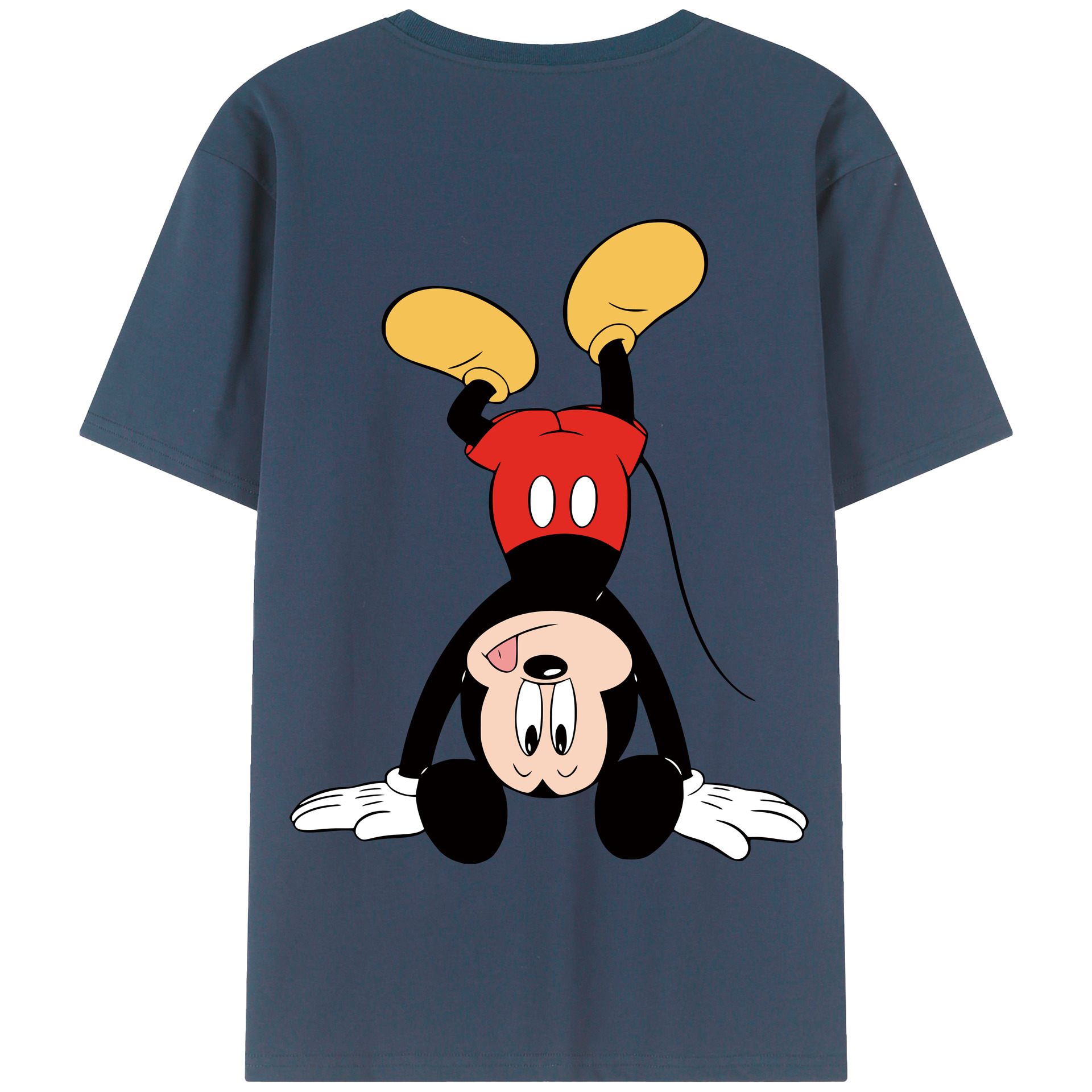 （画像用） ミッキーマウス Mickey Mouse 綿100％半袖Tシャツ（背面プリント）