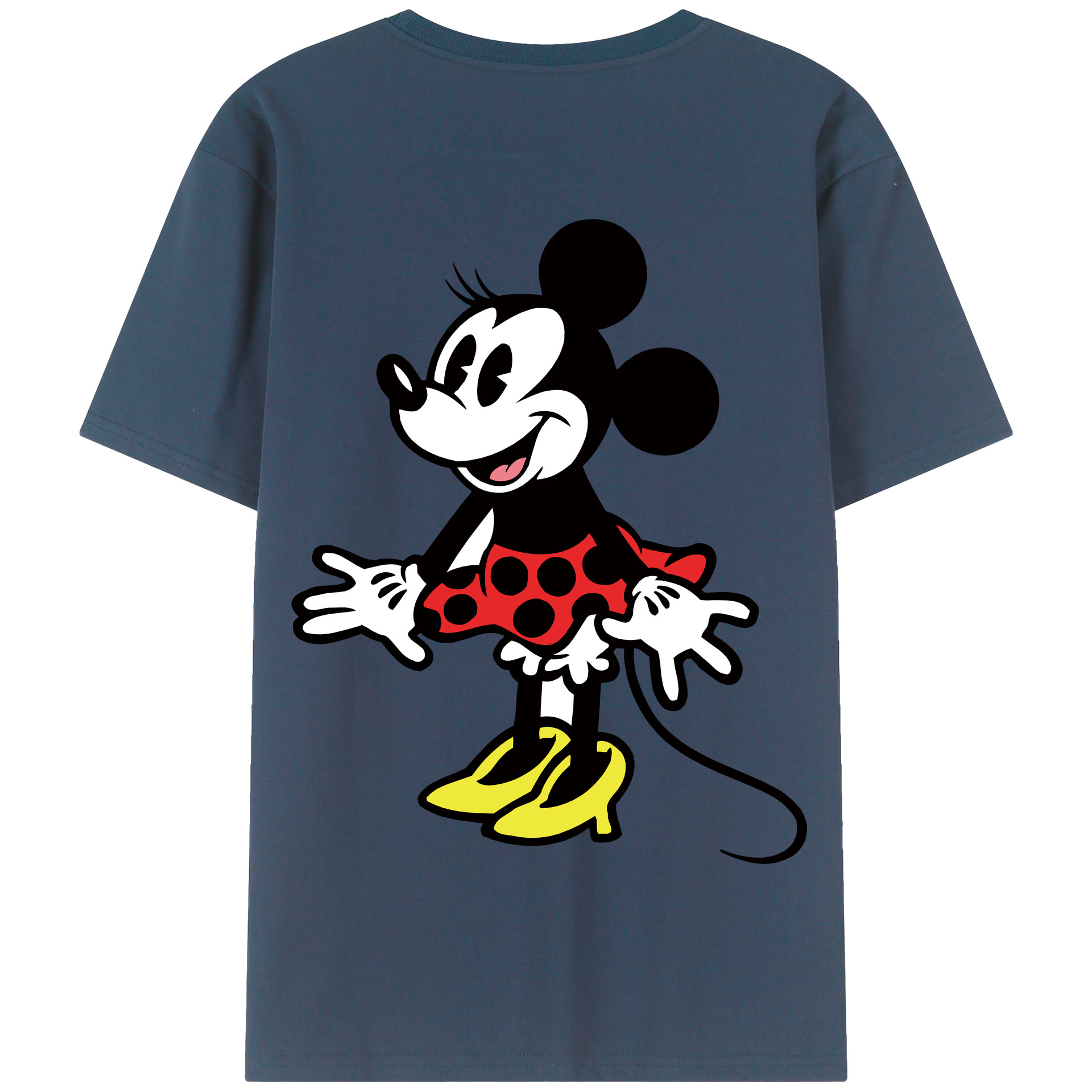 （画像用） ミッキーマウス Mickey Mouse 綿100％半袖Tシャツ（背面プリント）