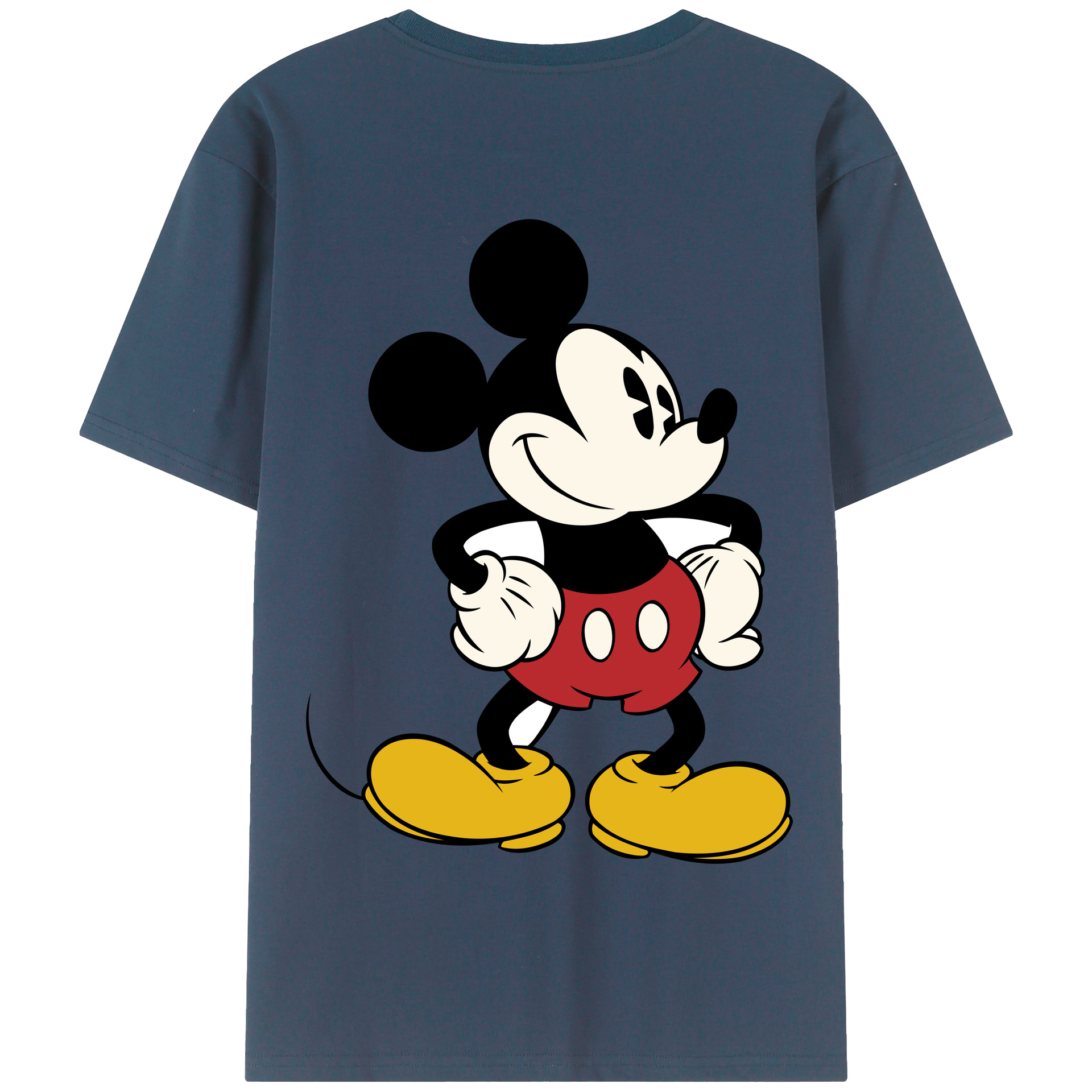 （画像用） ミッキーマウス Mickey Mouse 綿100％半袖Tシャツ（背面プリント）
