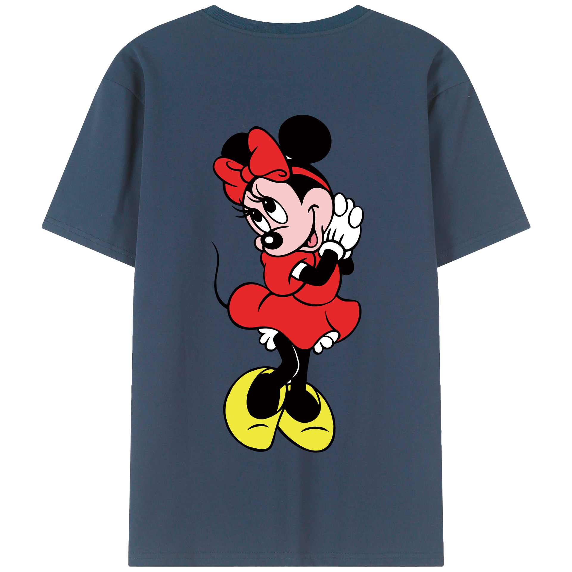 （画像用） ミッキーマウス Mickey Mouse 綿100％半袖Tシャツ（背面プリント）