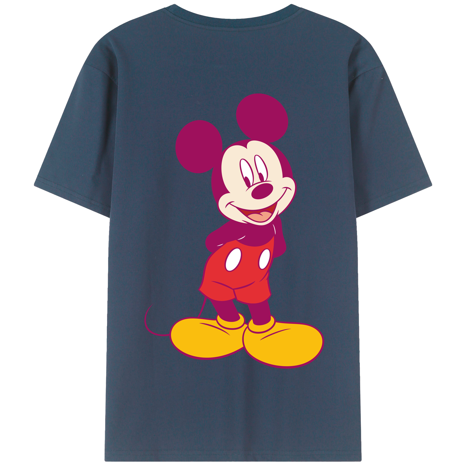 （画像用） ミッキーマウス Mickey Mouse 綿100％半袖Tシャツ（背面プリント）