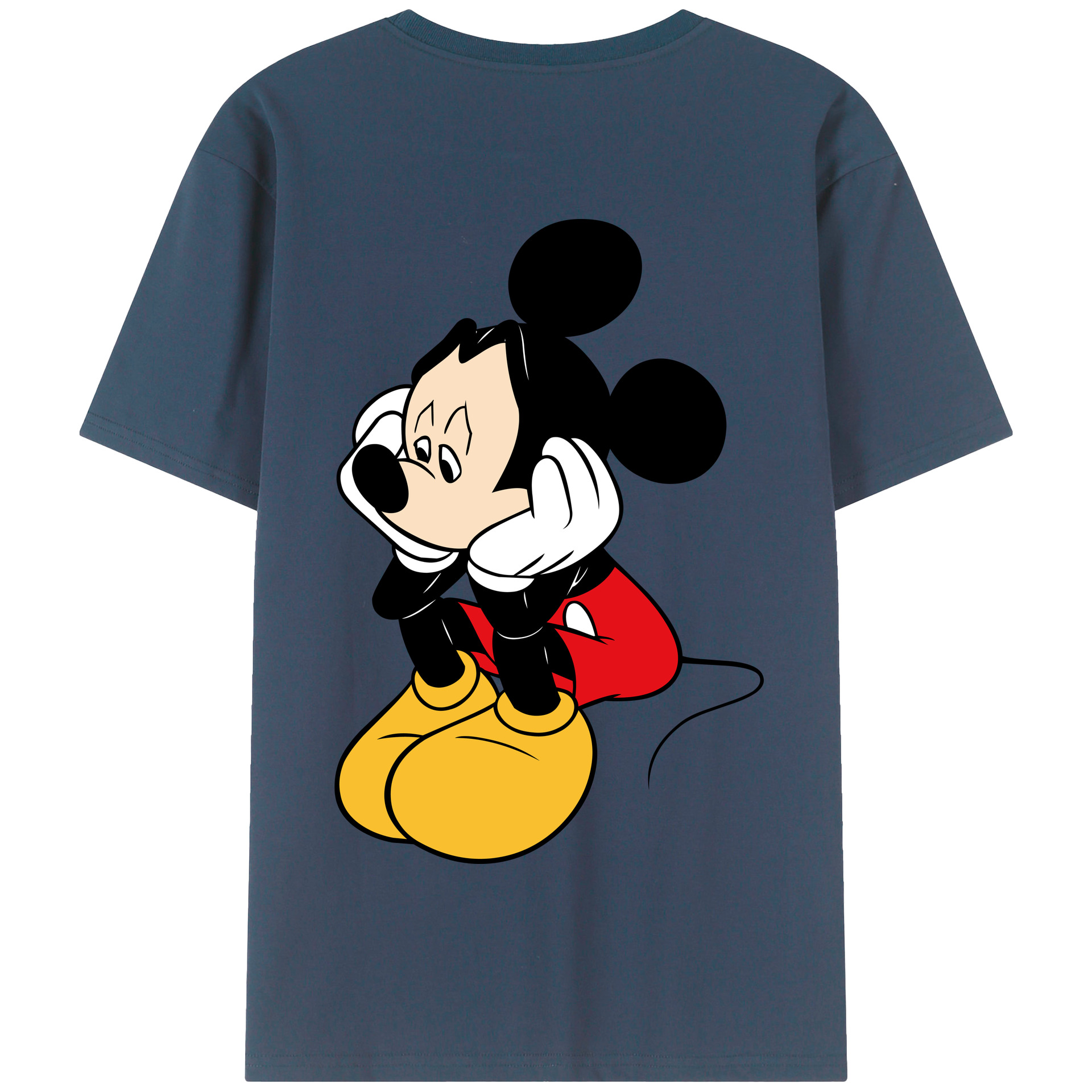 （画像用） ミッキーマウス Mickey Mouse 綿100％半袖Tシャツ（背面プリント）