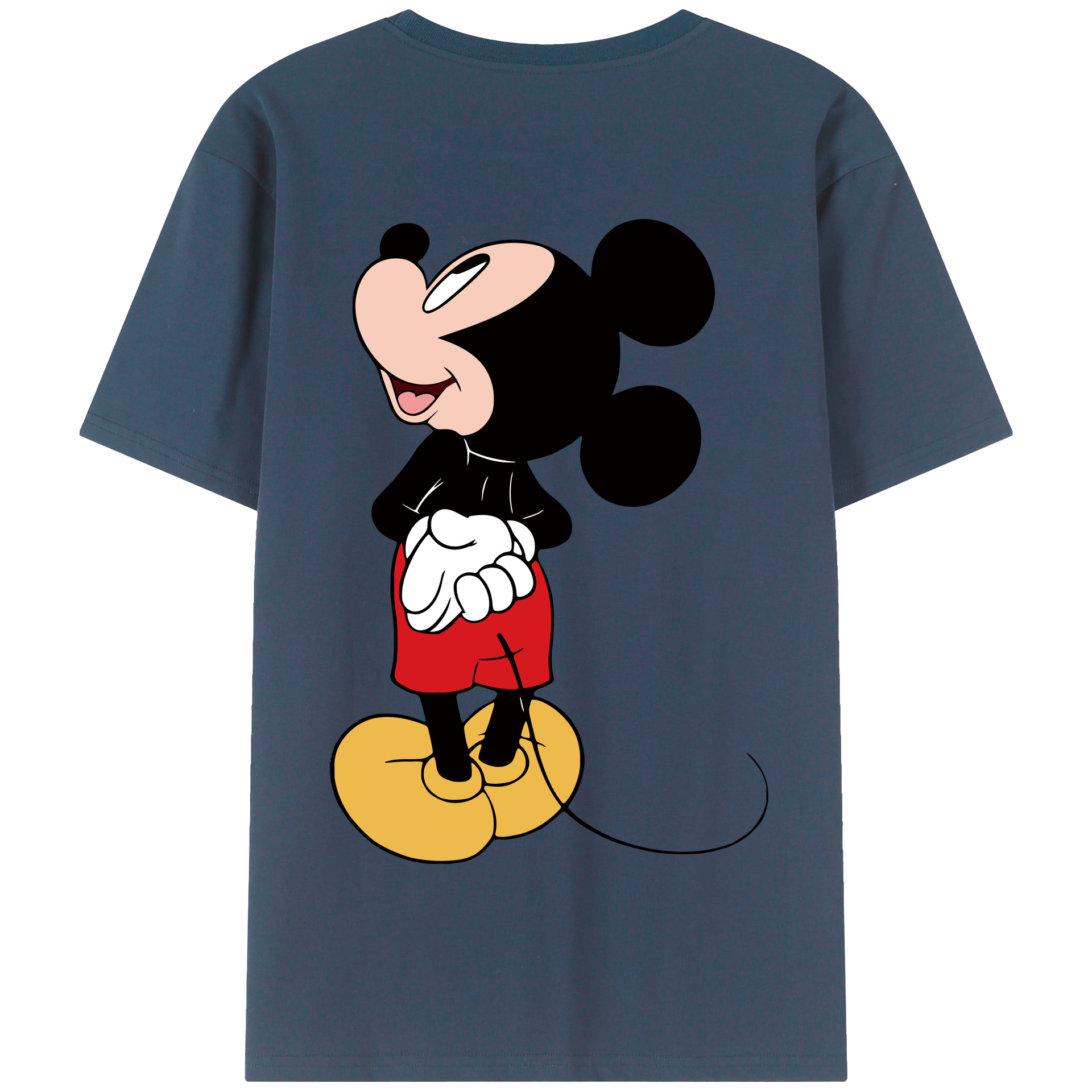 （画像用） ミッキーマウス Mickey Mouse 綿100％半袖Tシャツ（背面プリント）